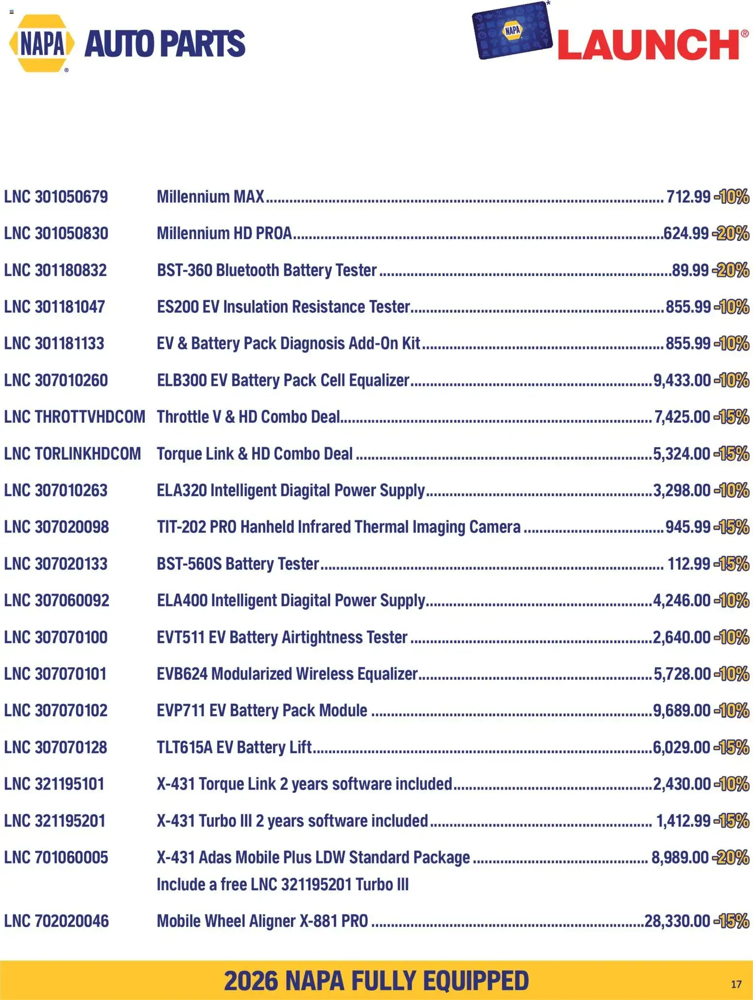 NAPA Auto Parts flyer - Fully Equipped September-October 2026 from Sep 1, 2026 > weekly specials & deals from September 1 to October 31 2026 - flyer page 19