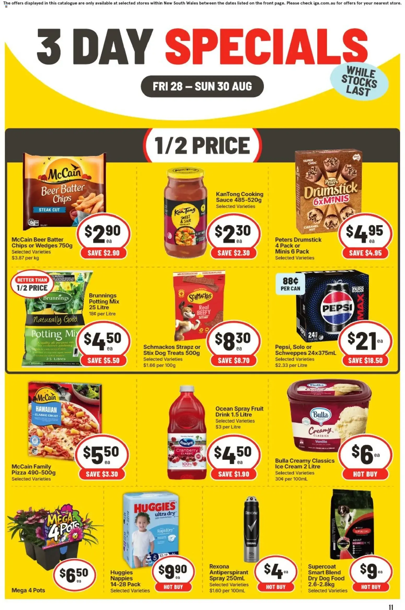 3 DAY SPECIALS - Catalogue valid from 28 August to 30 August 2026 - page 1
