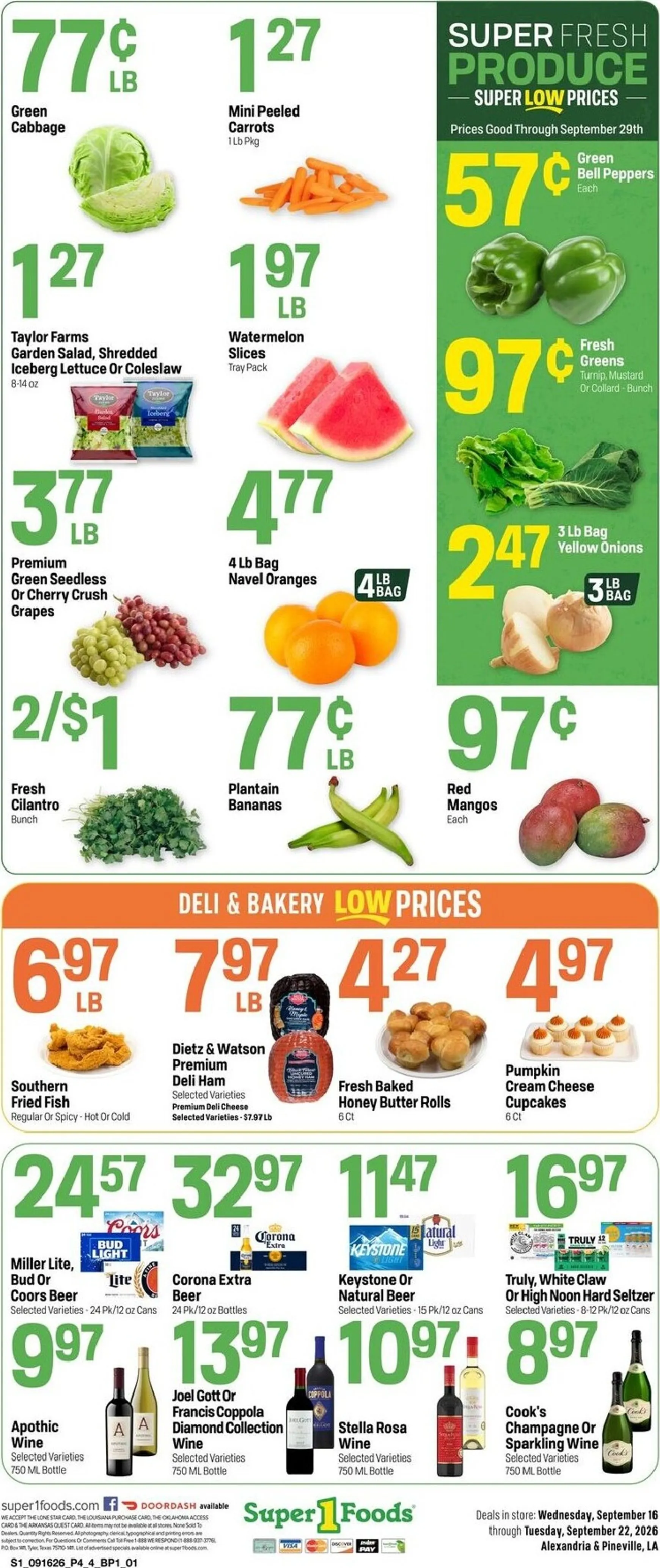 Weekly ad Current Super 1 Foods leaflet valid from Wednesday 09/16/2026 to Tuesday 09/22/2026 from September 16 to September 22 2026 - Page 4