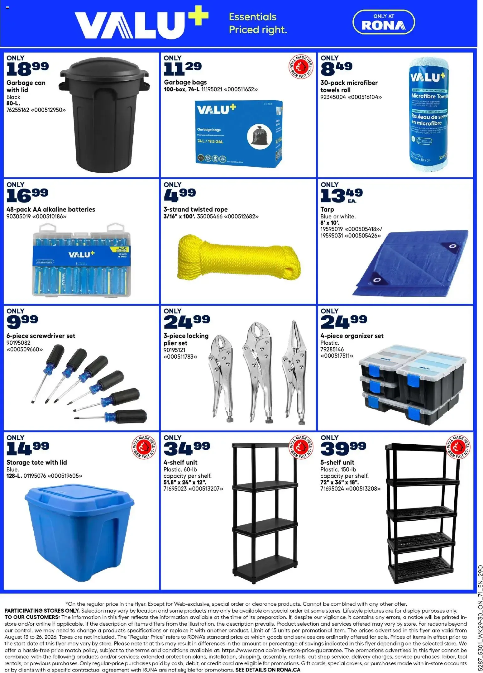 Rona weekly flyer from Aug 13, 2026 > weekly specials & deals from August 13 to August 26 2026 - flyer page 5