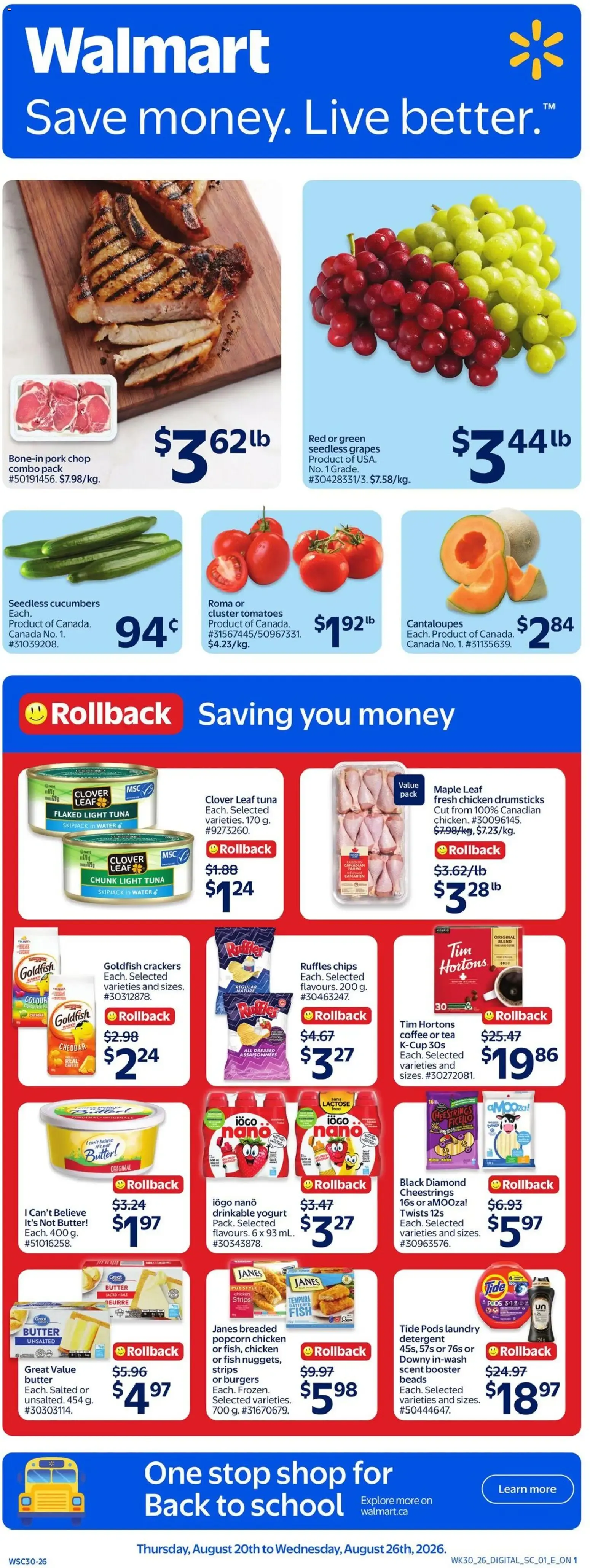 Walmart weekly flyer from Aug 20, 2026 > weekly specials & deals