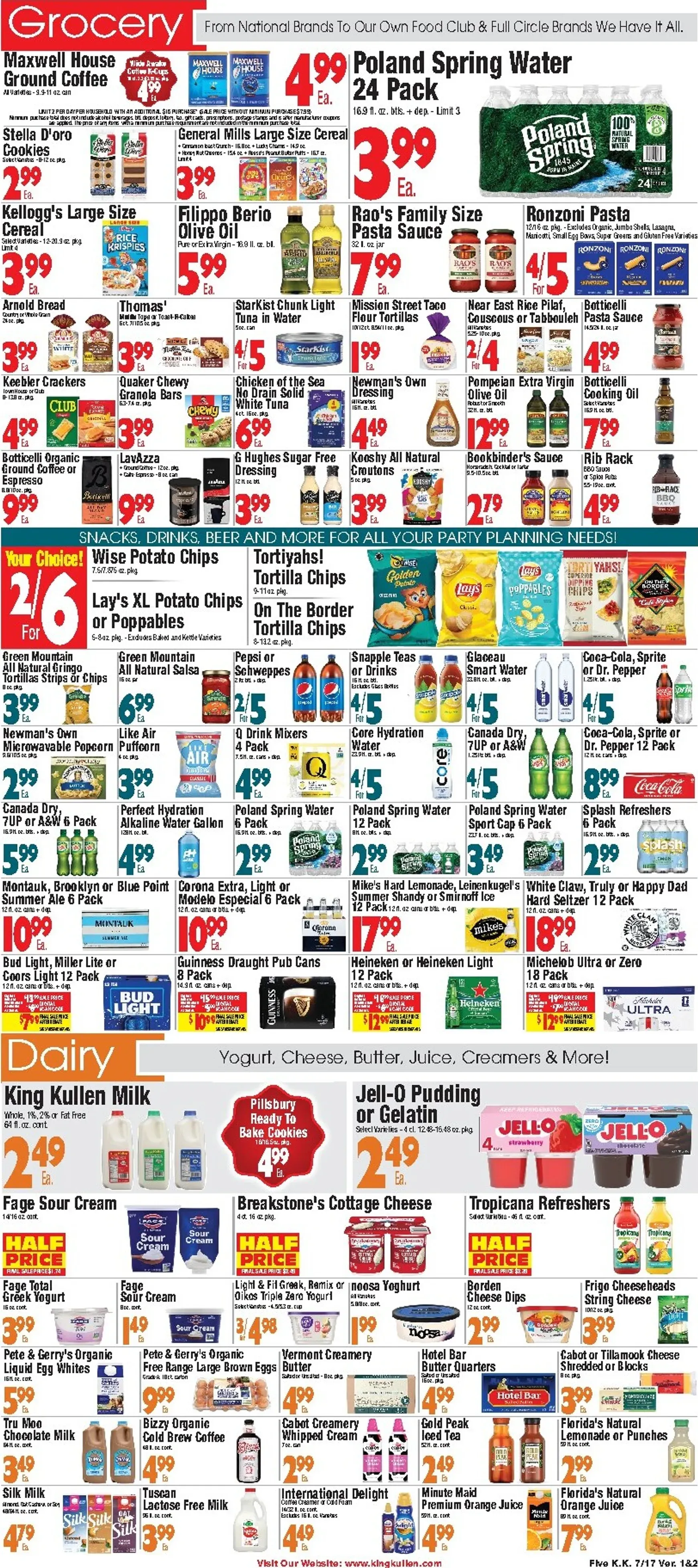 Weekly promotion Current King Kullen leaflet valid from Friday 07/17/2026 to Thursday 07/23/2026 spanning from July 17 to July 23 2026 - Page 5 for Catalogue 365