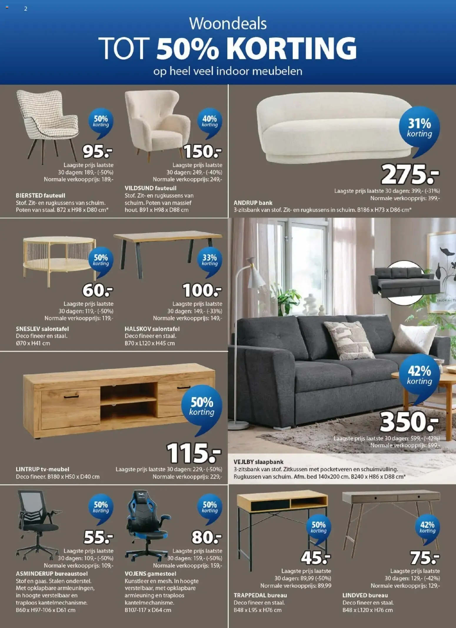 JYSK: Geweldige aanbiedingen voor je huis TOT 60% KORTING / Woondeals van 24 september tot 23 oktober 2026 - Folder pagina 2