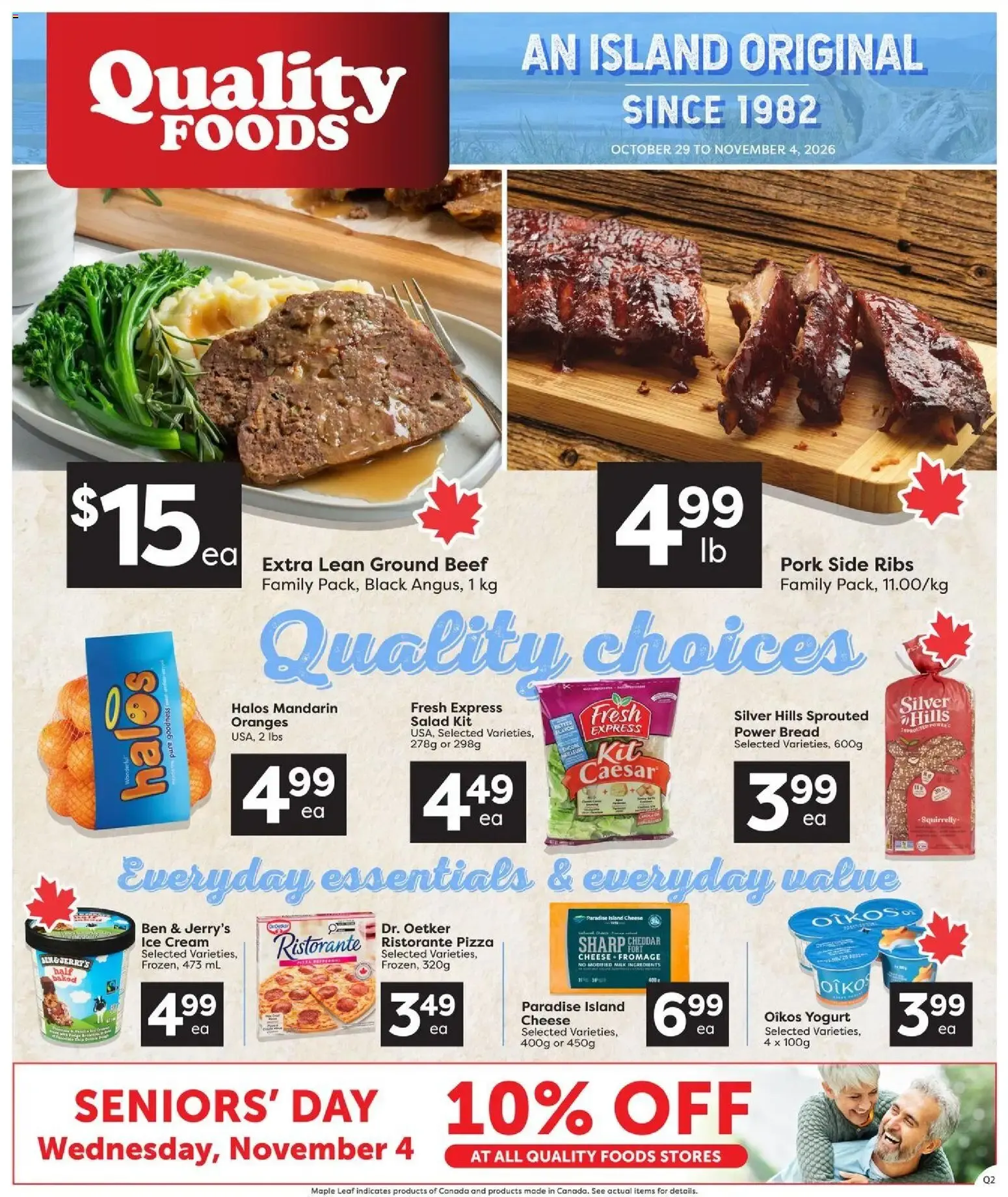 Quality Foods weekly flyer / circulaire from Oct 29, 2026 > weekly specials & deals