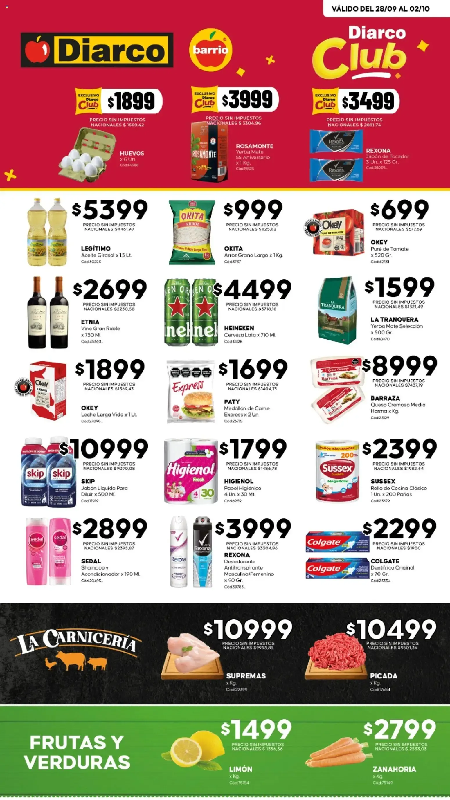 Ofertas de Diarco Ofertas 28 de septiembre al 2 de octubre 2026 - Página 1 del catálogo