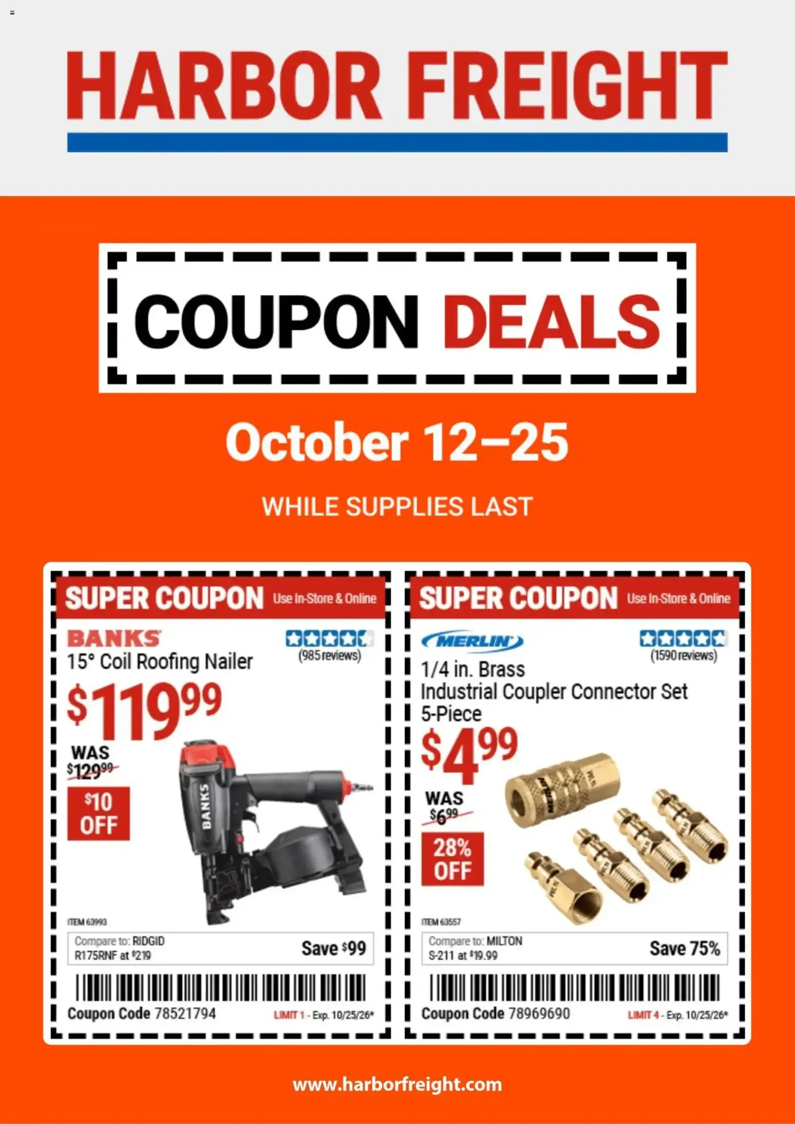Weekly ad Harbor Freight Weekly Ad (10/12 - 10/25 2026) - Flyer from October 12 to October 25 2026 - Page 1