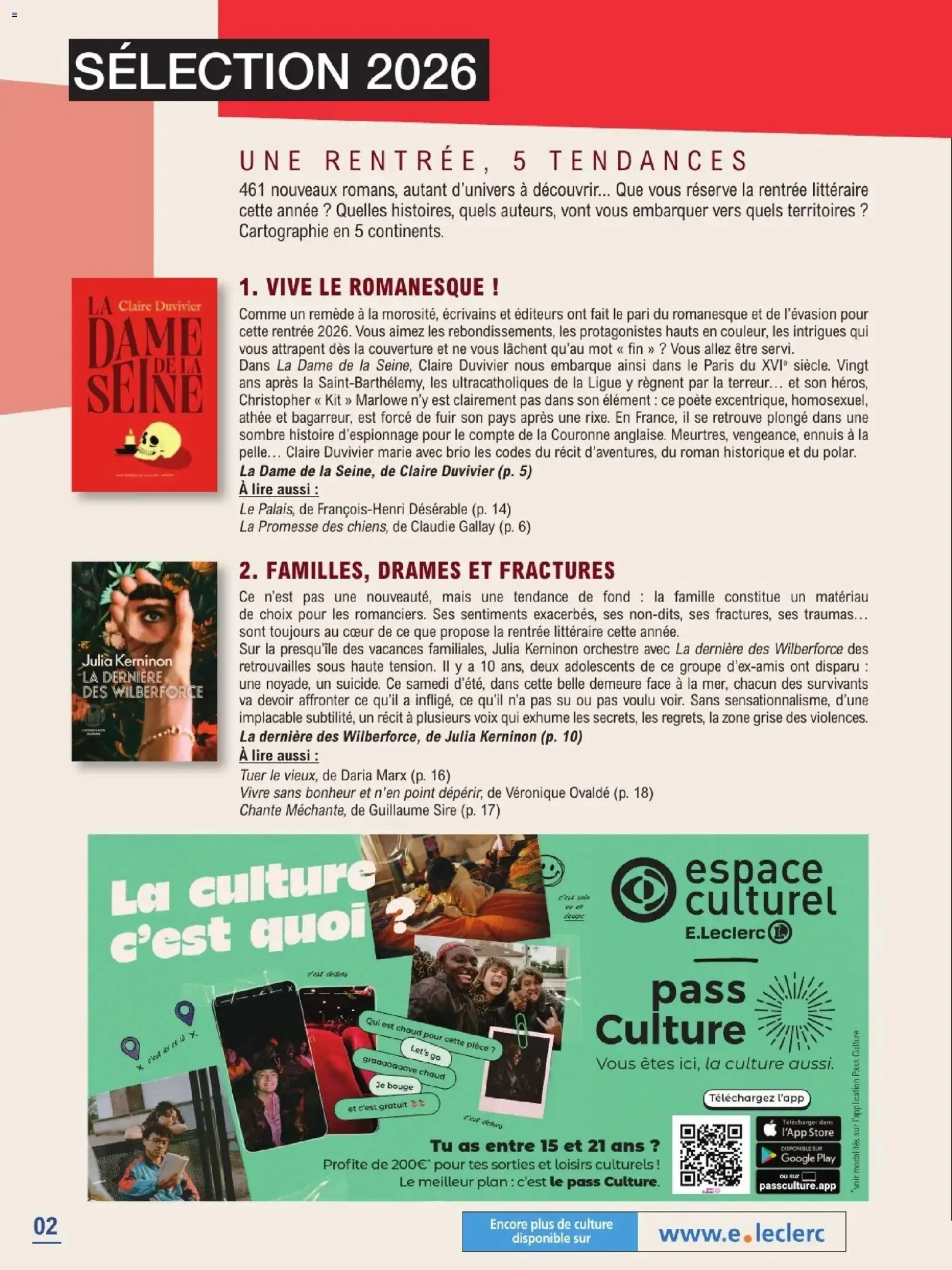 Espace Culturel E.Leclerc - Rentrée Littéraire 2026 du 1 septembre au 24 octobre 2026 - Catalogue page 2