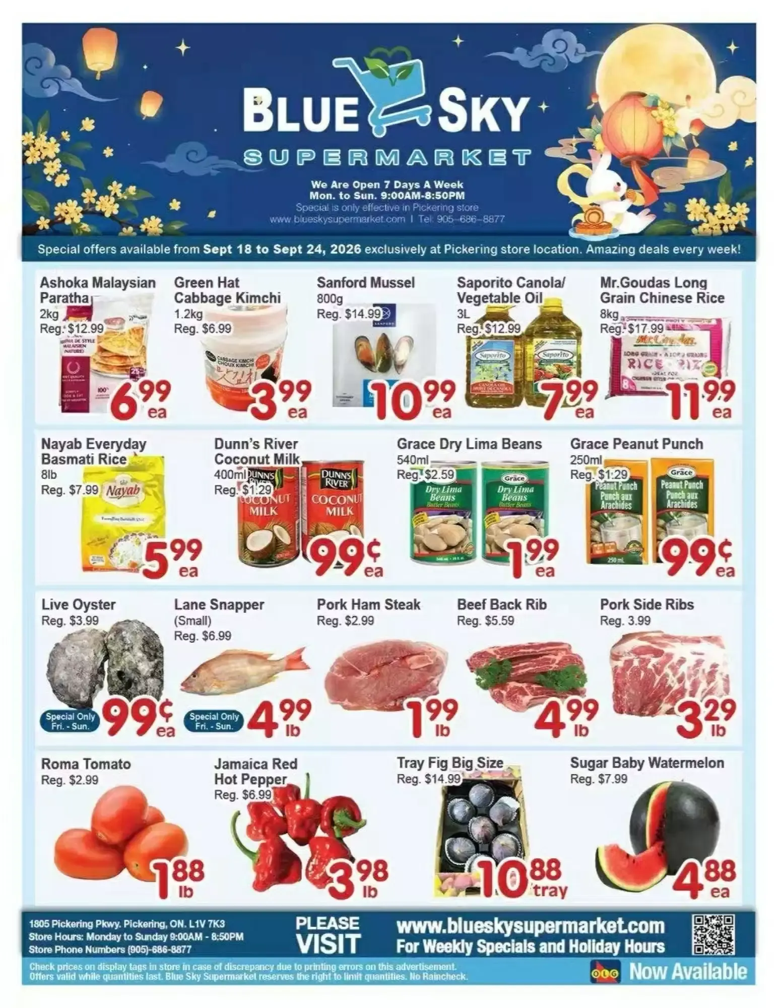 Blue Sky Supermarket from September 18 to September 24 2026 - flyer page 1