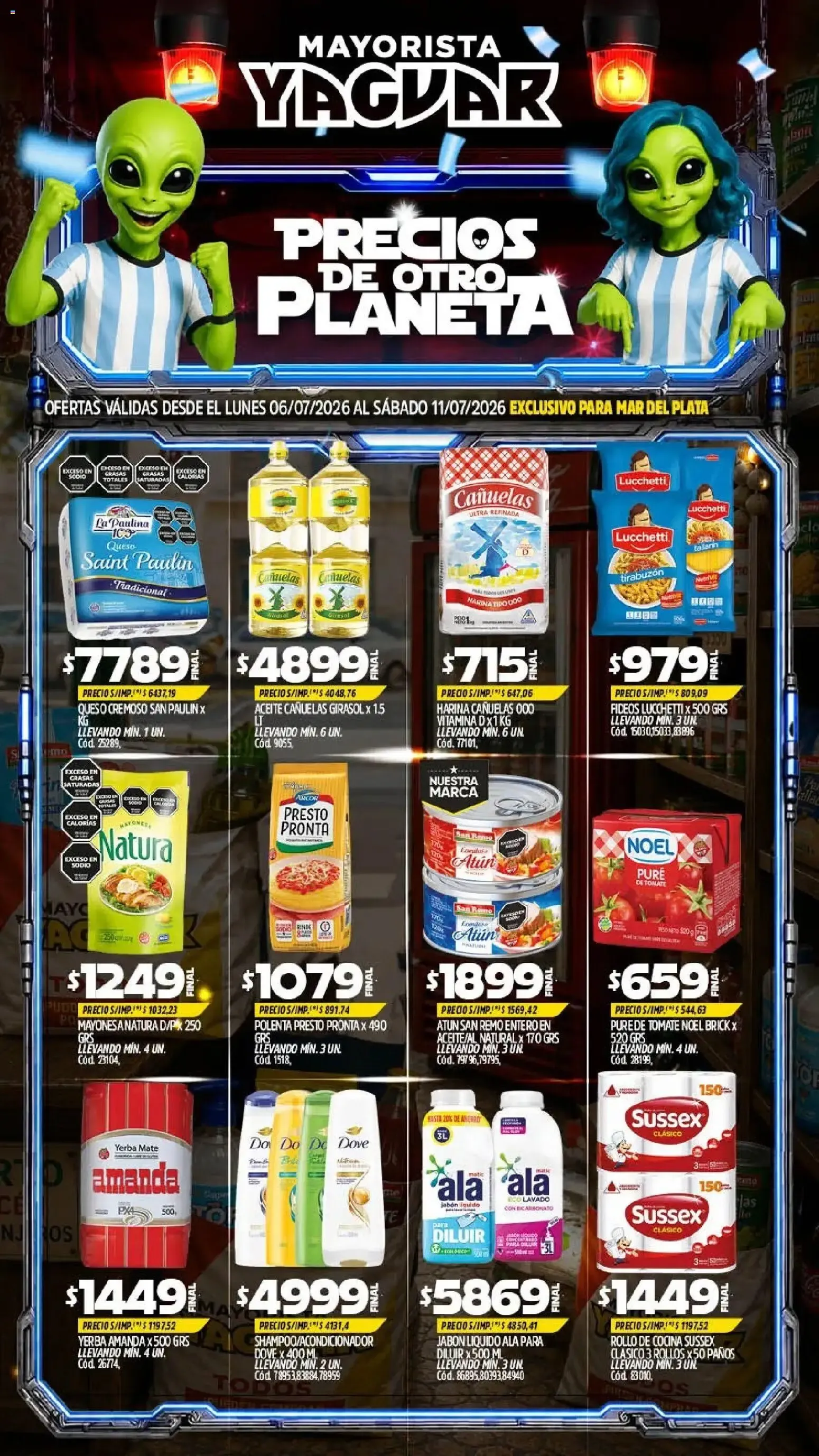 Ofertas de Mayorista Yaguar - Precios de Otro Planeta 6 de julio al 11 de julio 2026 - Página 1 del catálogo