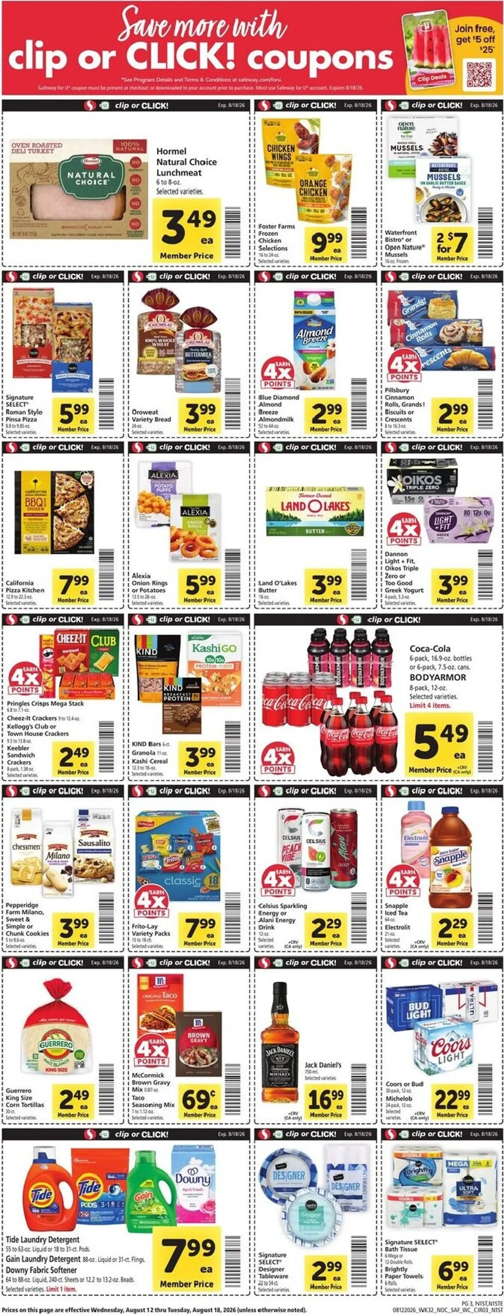 Weekly ad Safeway Fuel-Up Saturday Ad from August 12 to August 18 2026 - Page 3