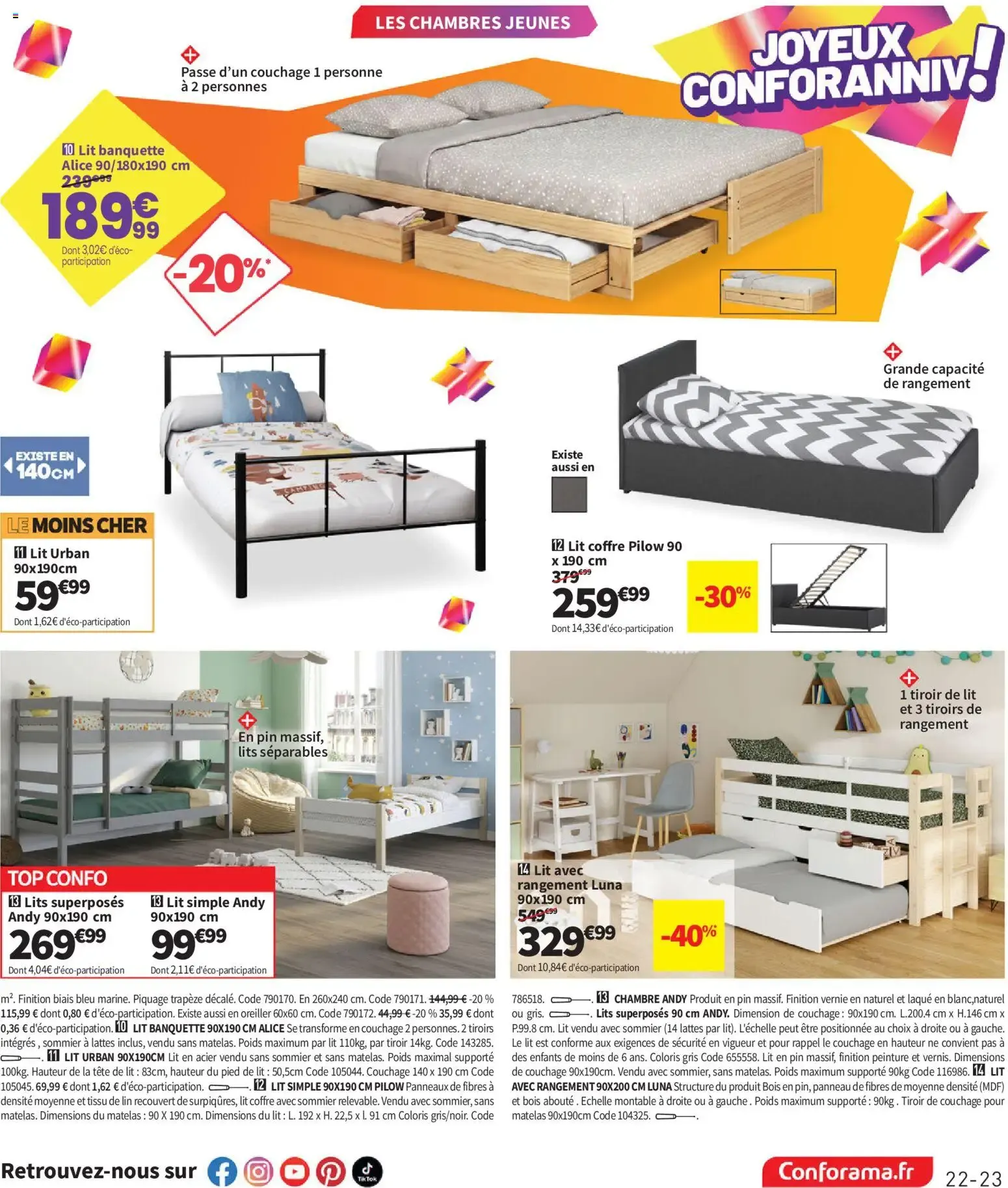 Conforama catalogue à partir du 25/08/2026 - promo en ligne du 25 août au 28 septembre 2026 - Catalogue page 23