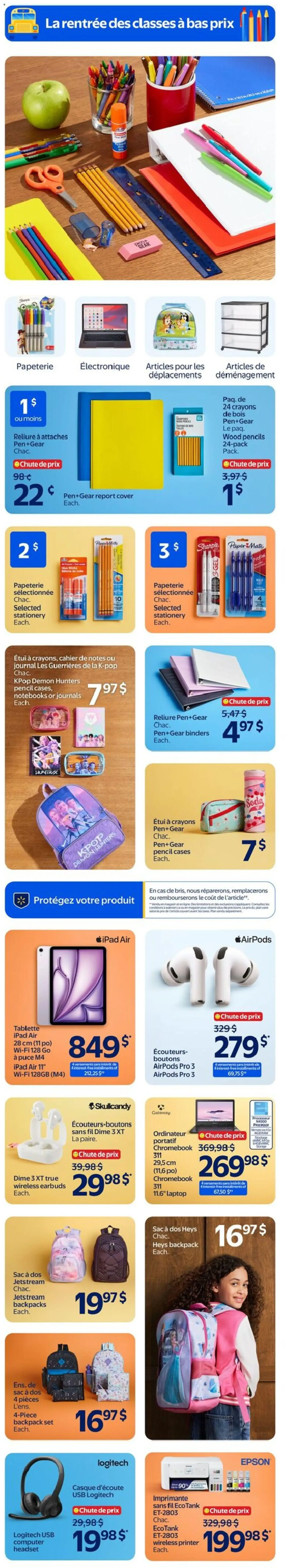 Walmart: Économisez plus. Vivez mieux. y La rentrée des classes. from August 27 to September 2 2026 - flyer page 16