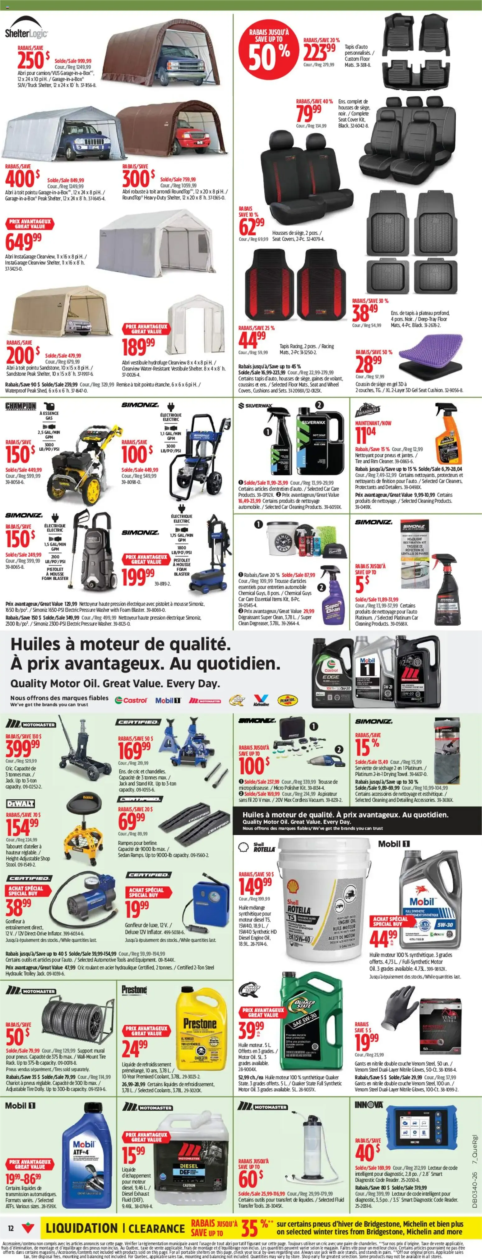 Canadian Tire circulaire from Oct 1, 2026 > weekly specials & deals from October 1 to October 7 2026 - flyer page 12
