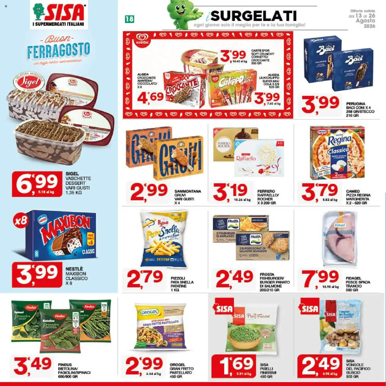SISA I Supermercati Italiani - Buon Ferragosto da 13 agosto a 26 agosto di 2026 - Pagina del volantino 18