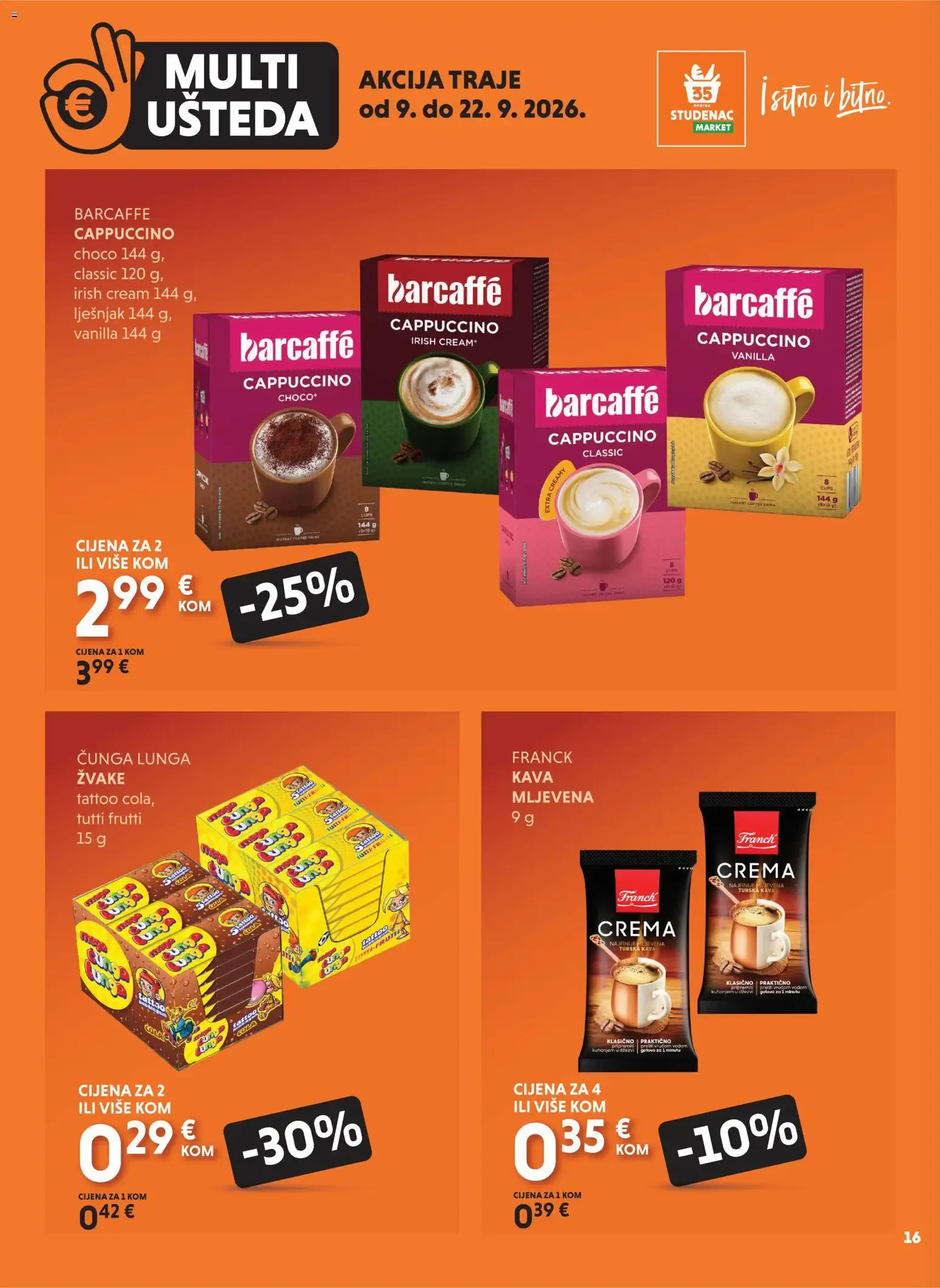 Katalog Studenac MultiUšteda novi od 09.09.2026 na listanje > letak digitalni od 9. rujna do 22. rujna 2026. - Pregled Stranica 16