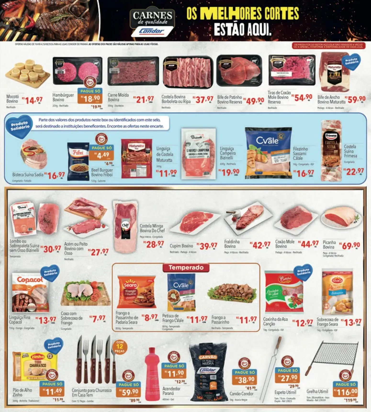 Encarte de Supermercados Condor ofertas Campanha Solidária de 10/08/2026 10 de agosto até 25 de agosto 2026 - Pagina 15