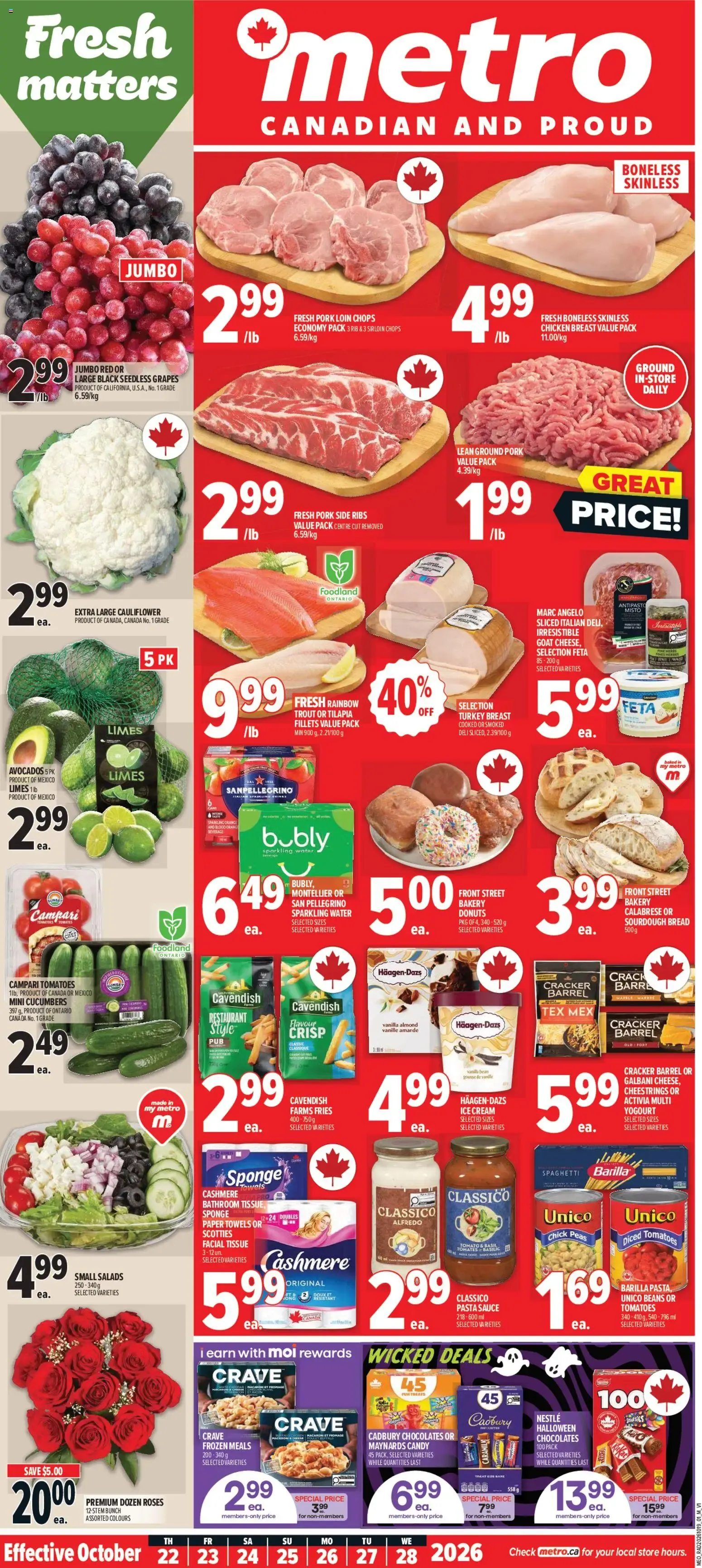 Metro weekly flyer / circulaire from Oct 22, 2026 > weekly specials & deals