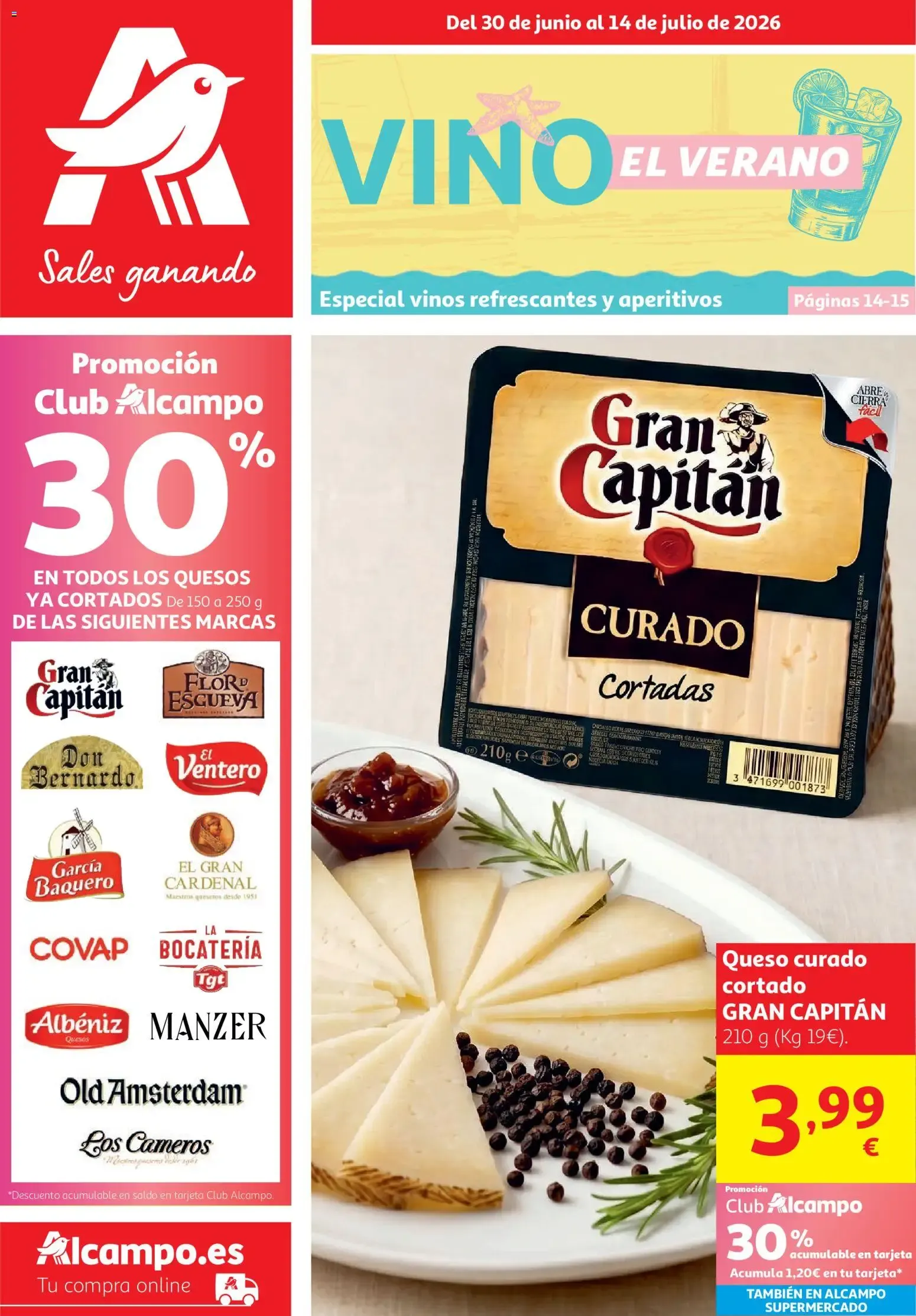 Catálogo de Alcampo: Sales ganando - Vino El Verano 30 de junio al 14 de julio 2026 - Página 1