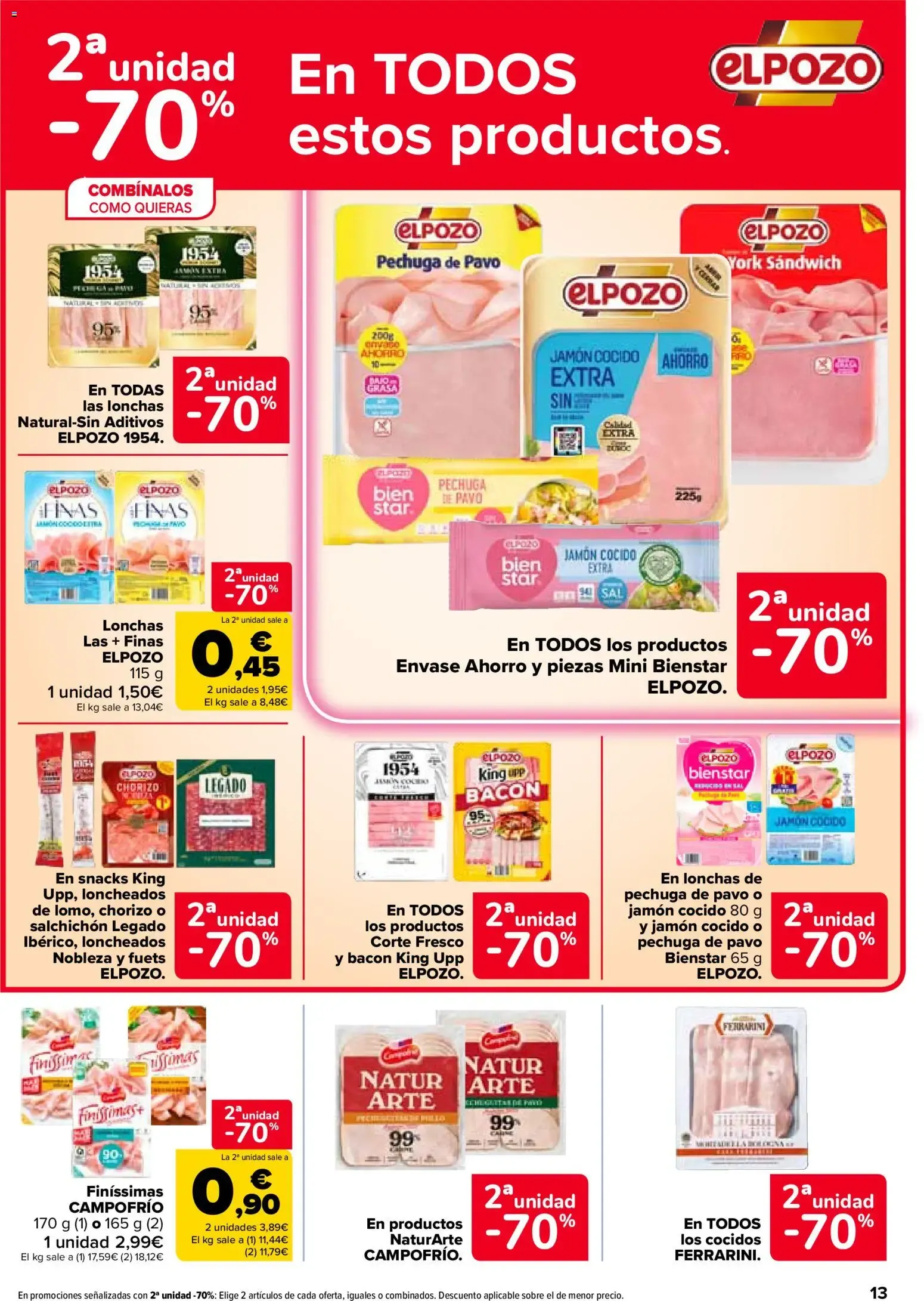 Catálogo de Carrefour: 2ª Unidad al -70% 28 de julio al 10 de agosto 2026 - Página 13