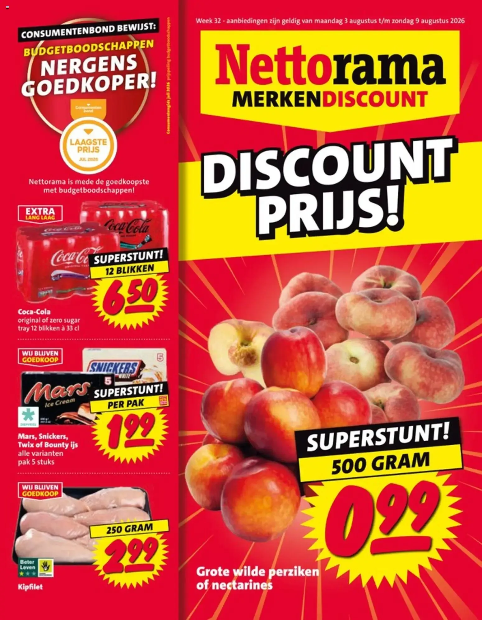 Nettorama Merkendiscount - Discount Prijs! van 3 augustus tot 9 augustus 2026 - Folder pagina 1