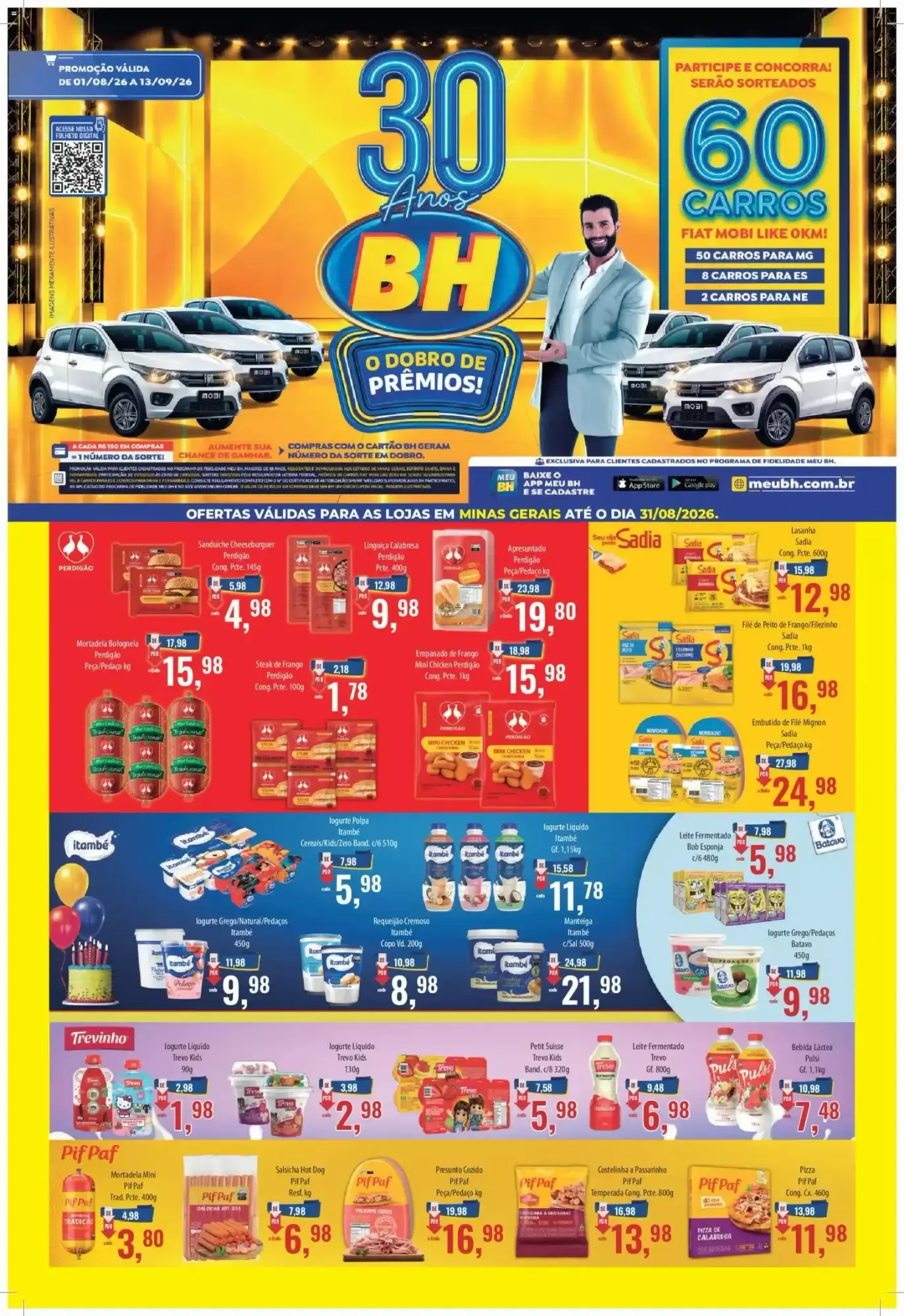 Encarte de Supermercados BH: 30 Anos e Ofertas 1 de agosto até 31 de agosto 2026 - Pagina 1
