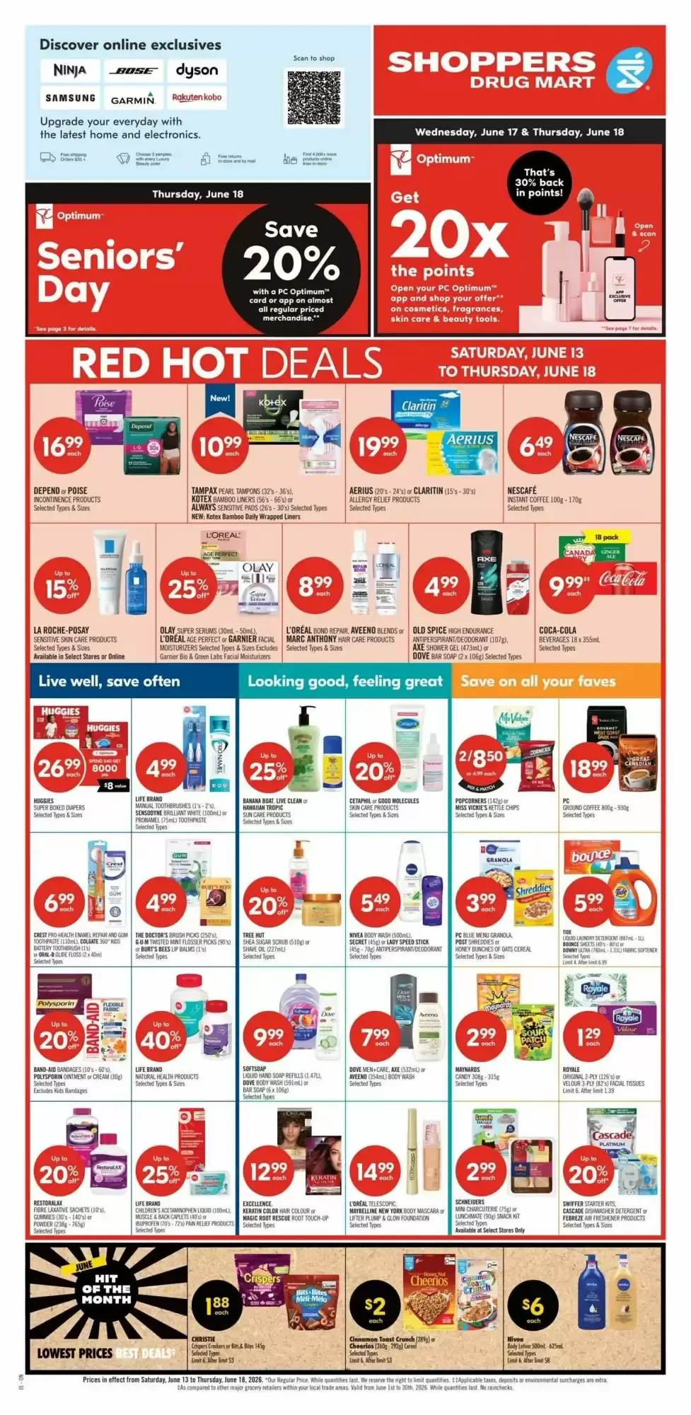 Shoppers Drug Mart flyer week 24 from June 13 to June 18 2026 - flyer page 1