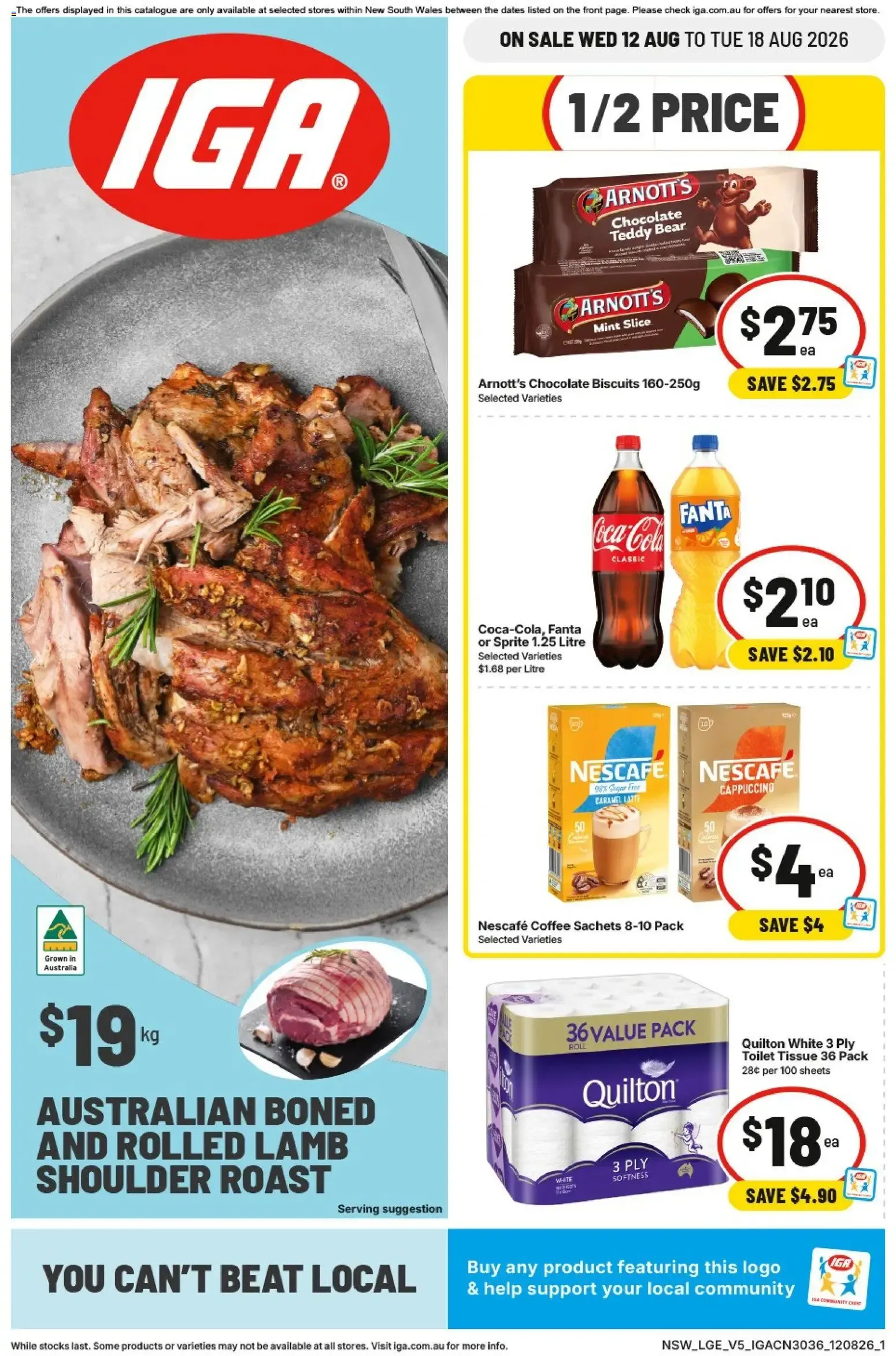 IGA catalogue valid from 12/08/2026 > Online Australia - Catalogue valid from 12 August to 18 August 2026 - page 1