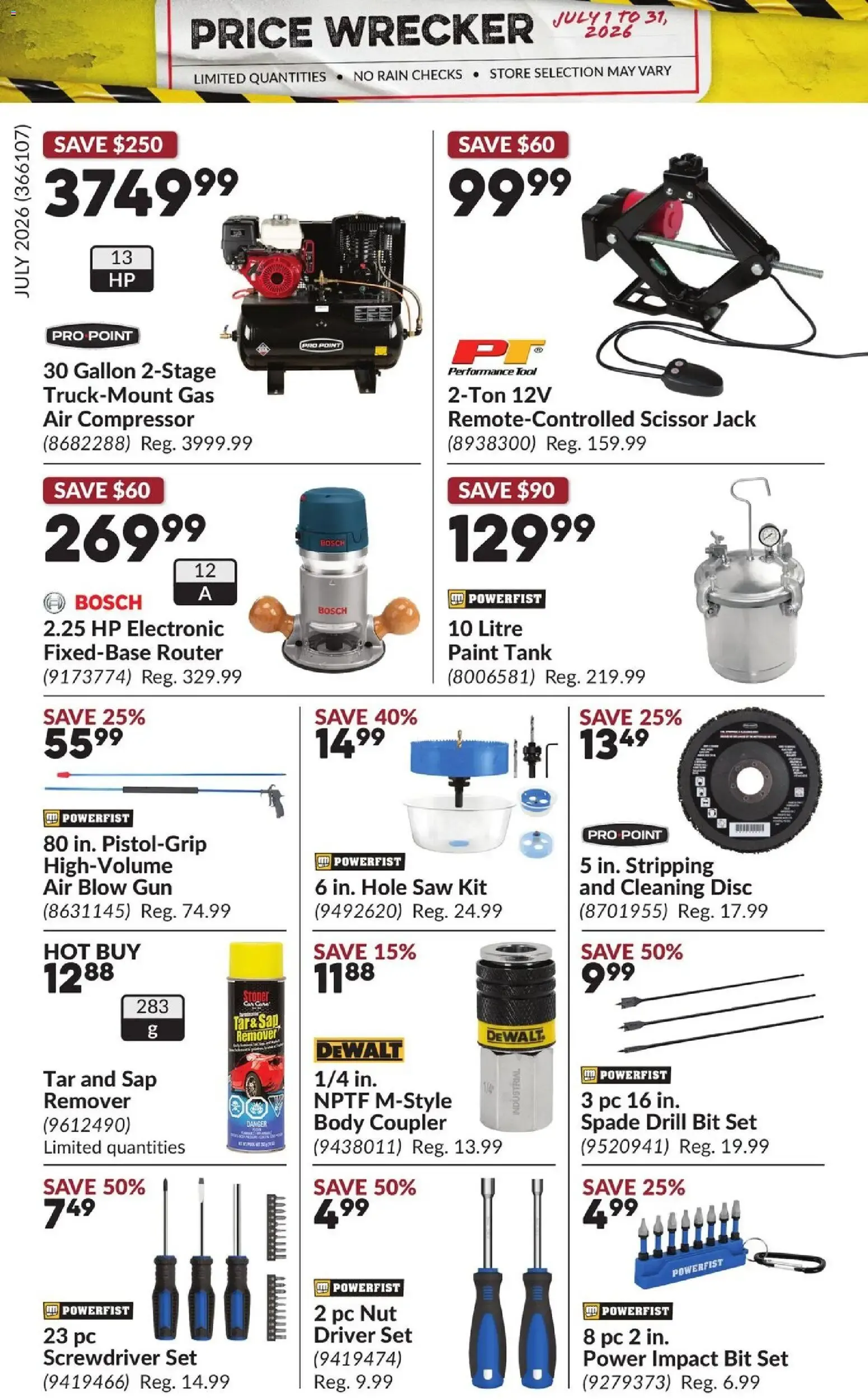 Princess Auto flyer - Price Wrecker from Jul 1, 2026 > weekly specials & deals from July 1 to July 31 2026 - flyer page 20
