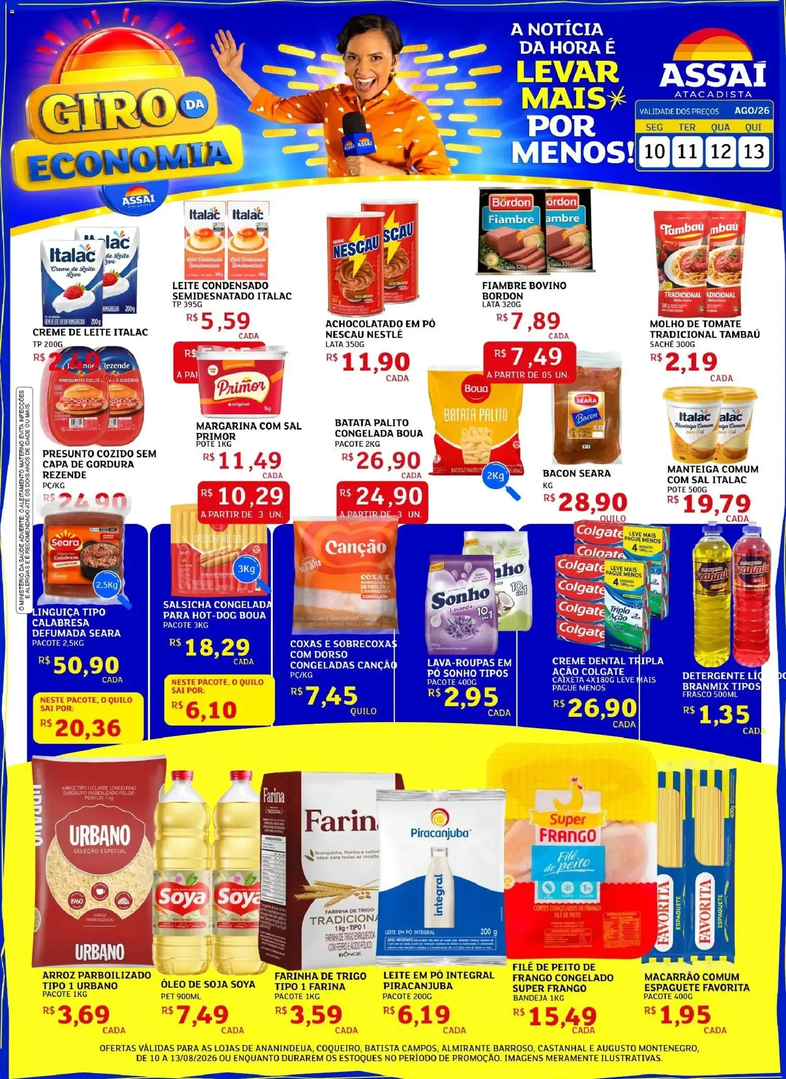 Encarte de Assaí Atacadista - Giro da Economia 10 de agosto até 13 de agosto 2026 - Pagina 1