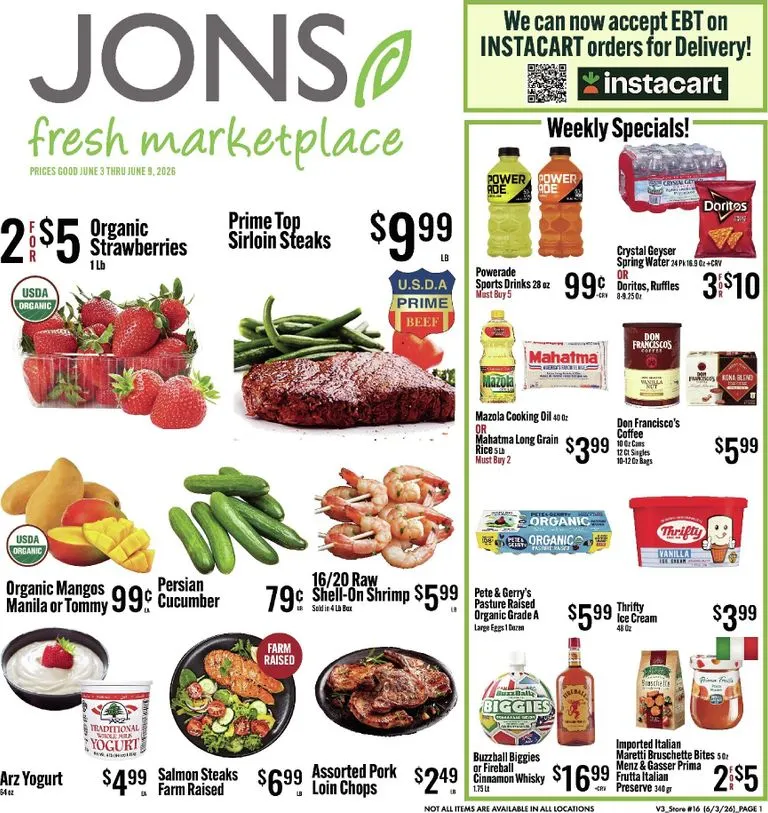 Weekly ad Current Jons leaflet valid from Wednesday 06/03/2026 to Tuesday 06/09/2026 from June 3 to June 9 2026 - Page 1