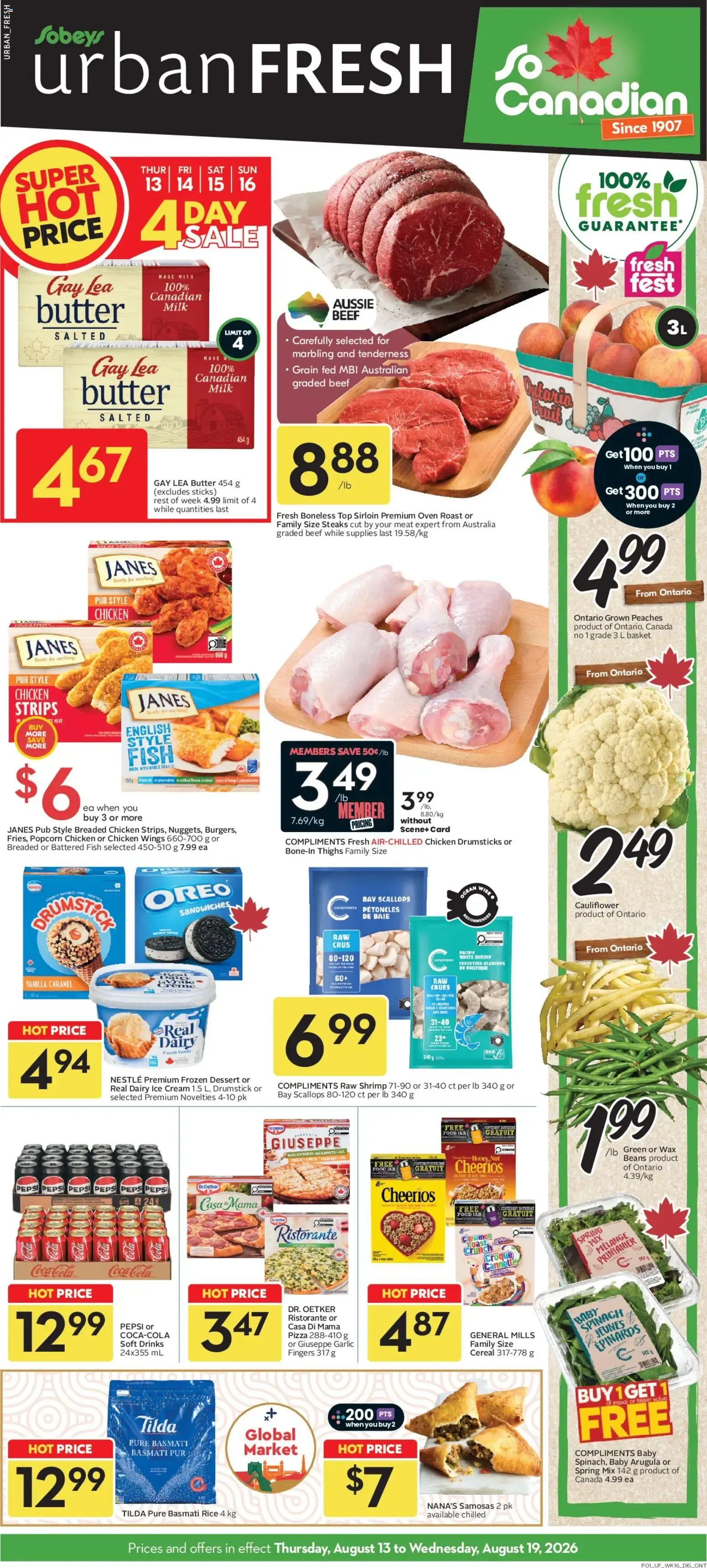 Sobeys - Weekly Flyer - Urban Fresh from Aug 13, 2026 > weekly specials & deals from August 13 to August 19 2026 - flyer page 1