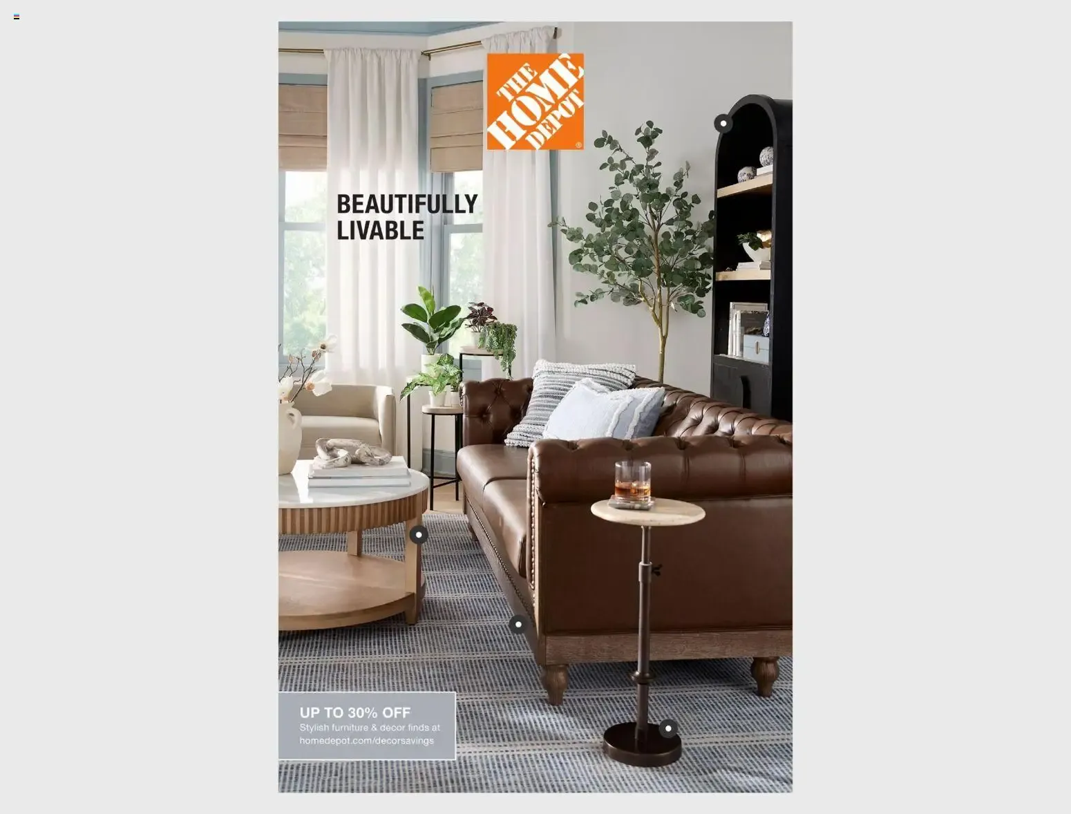 Home Depot: Beautifully Livable - Hasta 30% OFF en muebles y decoración