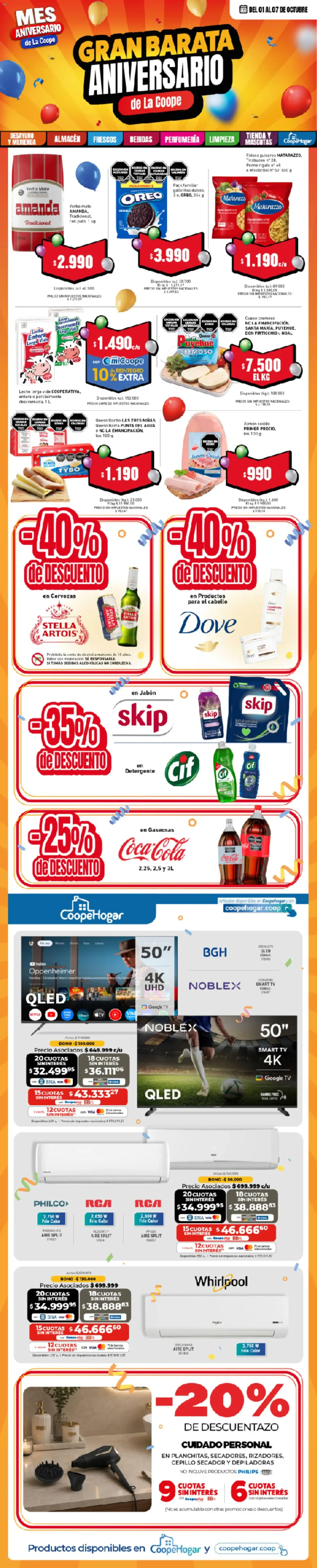 Ofertas de Gran Barata Aniversario de La Coope 1 de octubre al 7 de octubre 2026 - Página 1 del catálogo