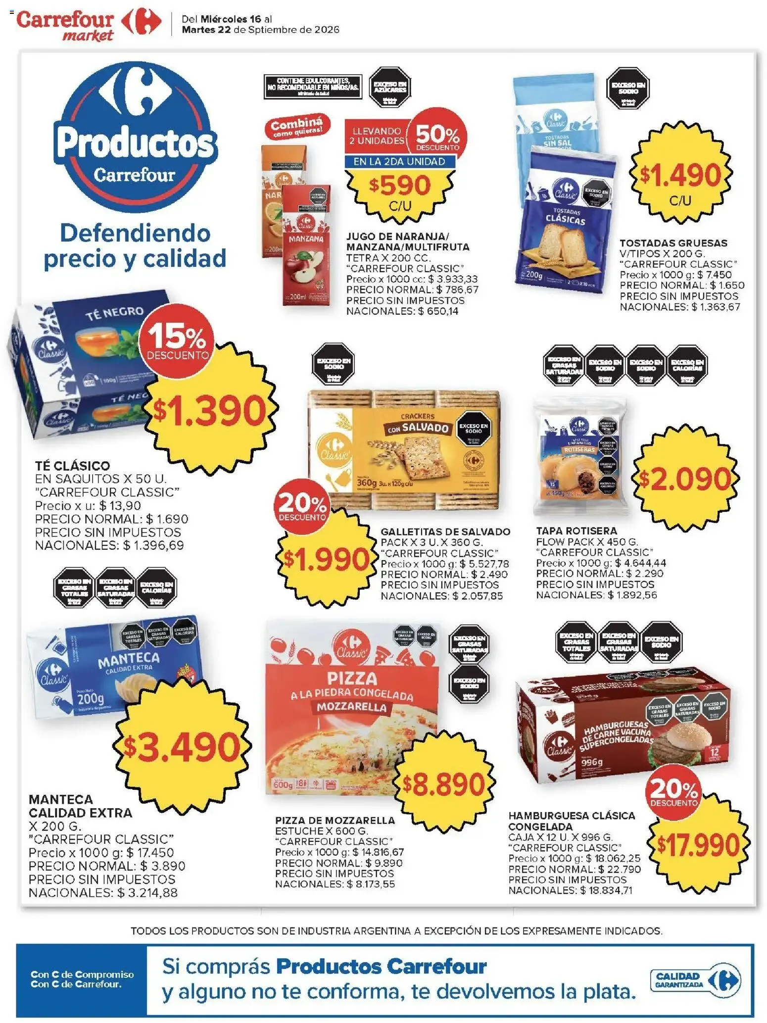 Ofertas de Carrefour Ofertas || del 16/09/2026 - 22/09/2026 || Promociones 16 de septiembre al 22 de septiembre 2026 - Página 49 del catálogo