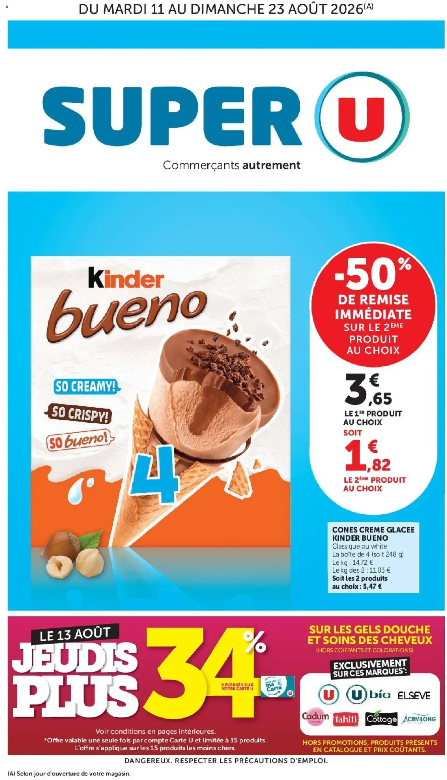 Super U catalogue à partir du 11/08/2026 - promo en ligne du 11 août au 23 août 2026 - Catalogue page 1
