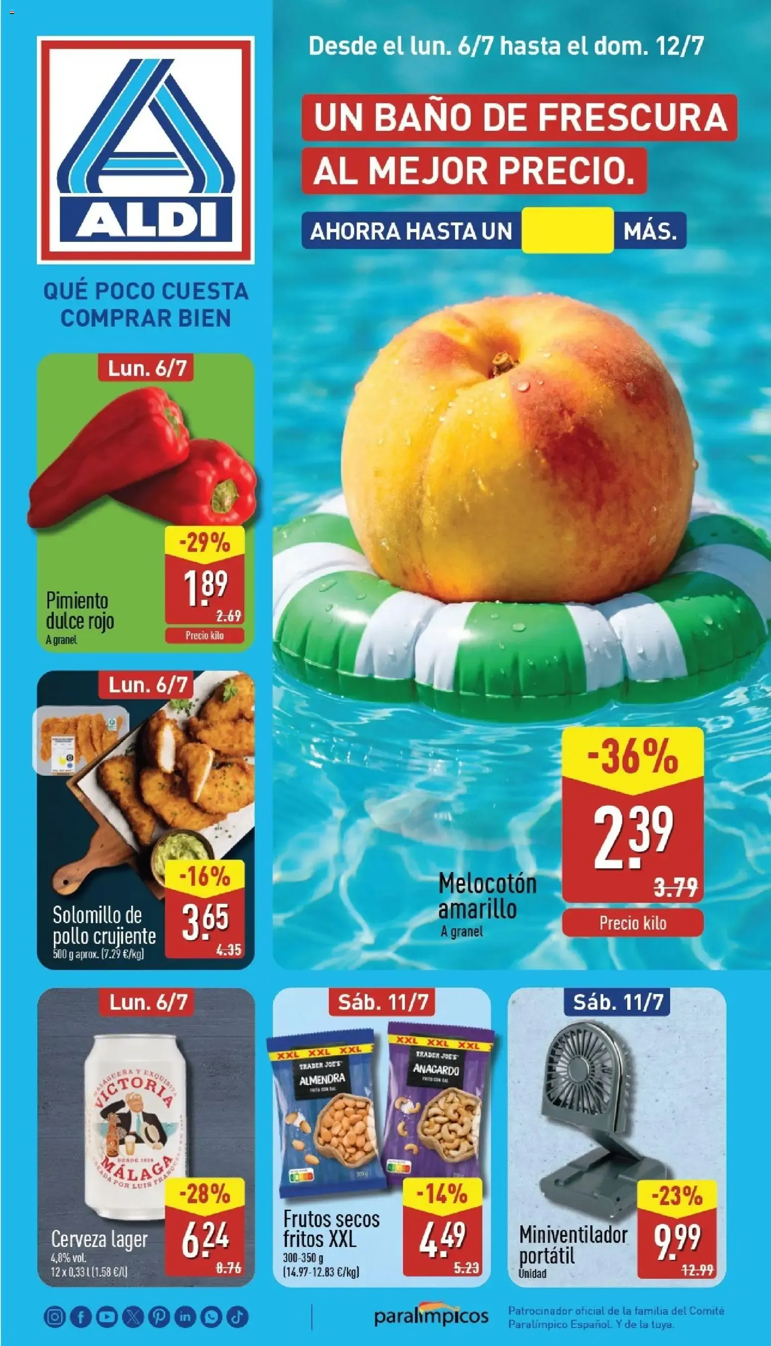 Catálogo de Aldi: Un Baño de Frescura al Mejor Precio 6 de julio al 12 de julio 2026 - Página 1