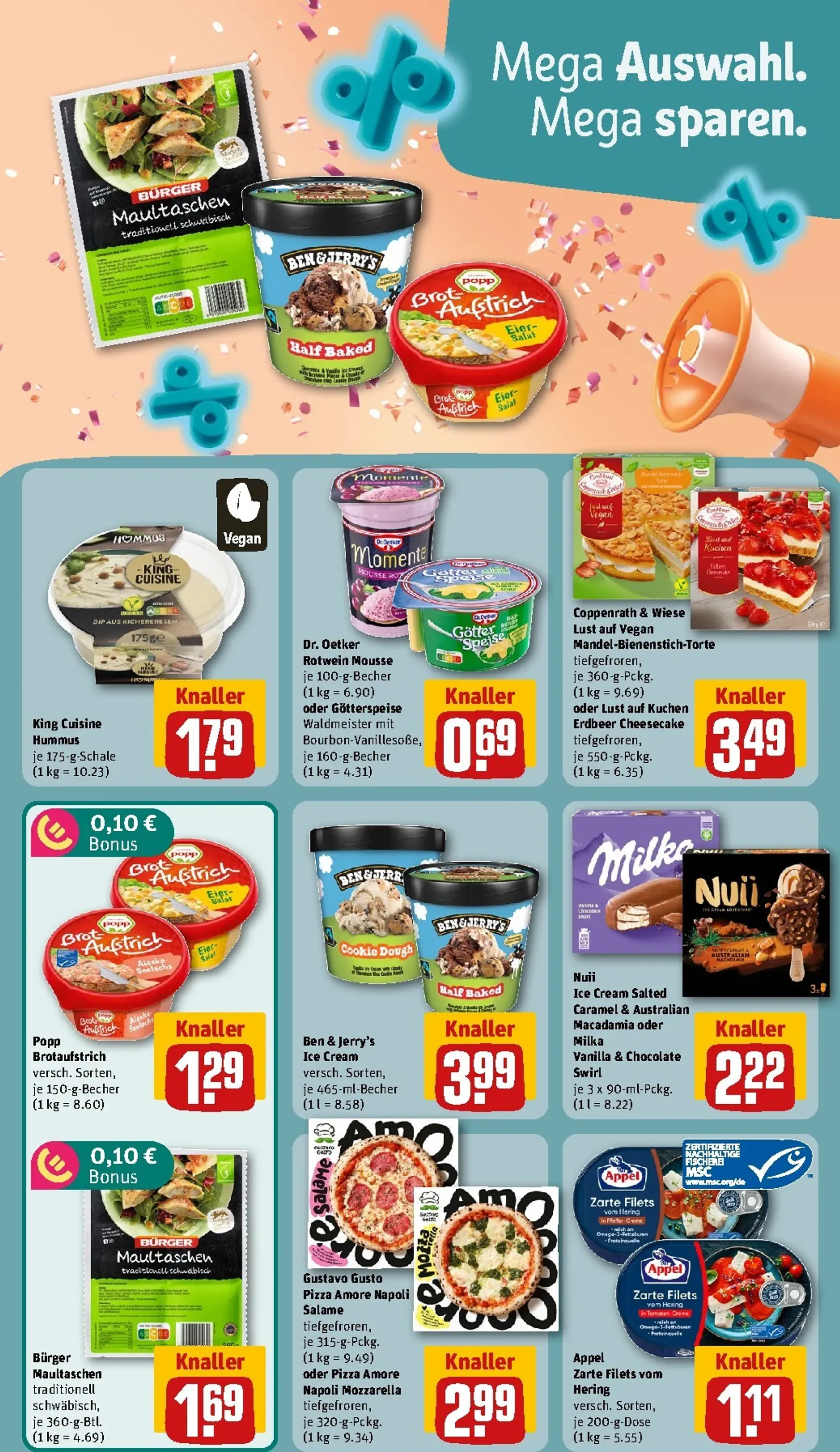 Die REWE Jubelwochen Mega Angebote, mega sparen! von 21. September bis 27. September 2026 - Prospekt seite 7
