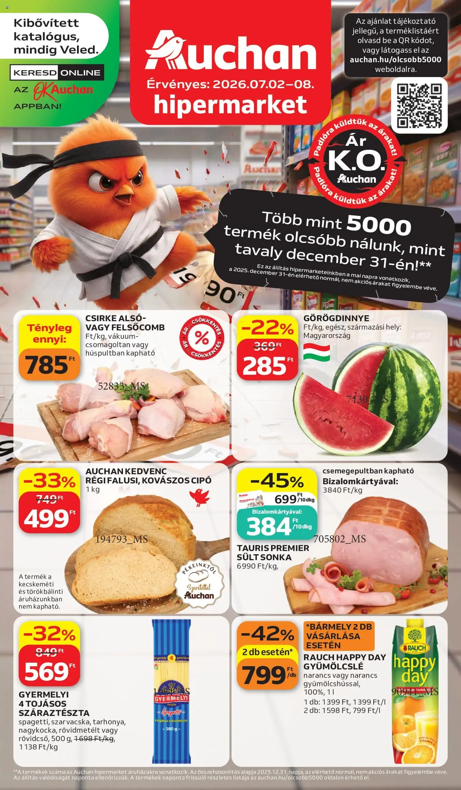 Katalógus Auchan akciós újság - 2026.07.02. -tól/töl > akció, lapozható szórólap 🛍️ július 2.-tól július 8.-ig 2026. - Oldal 1