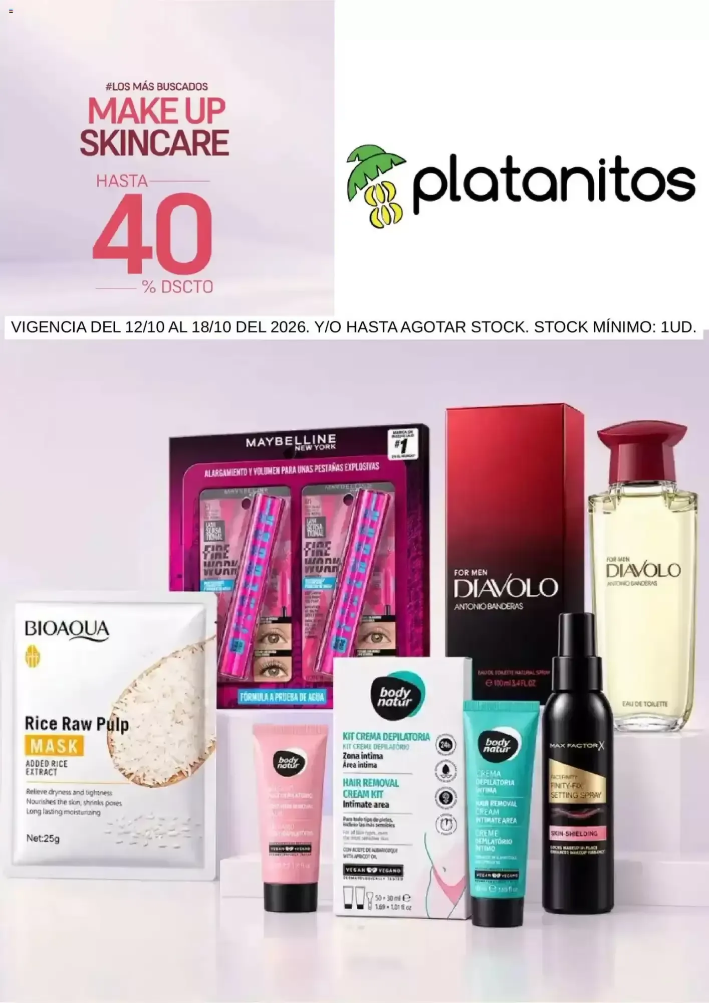 Catalogo de Platanitos: Make Up Skincare 12 de octubre al 18 de octubre 2026 - Pag 1