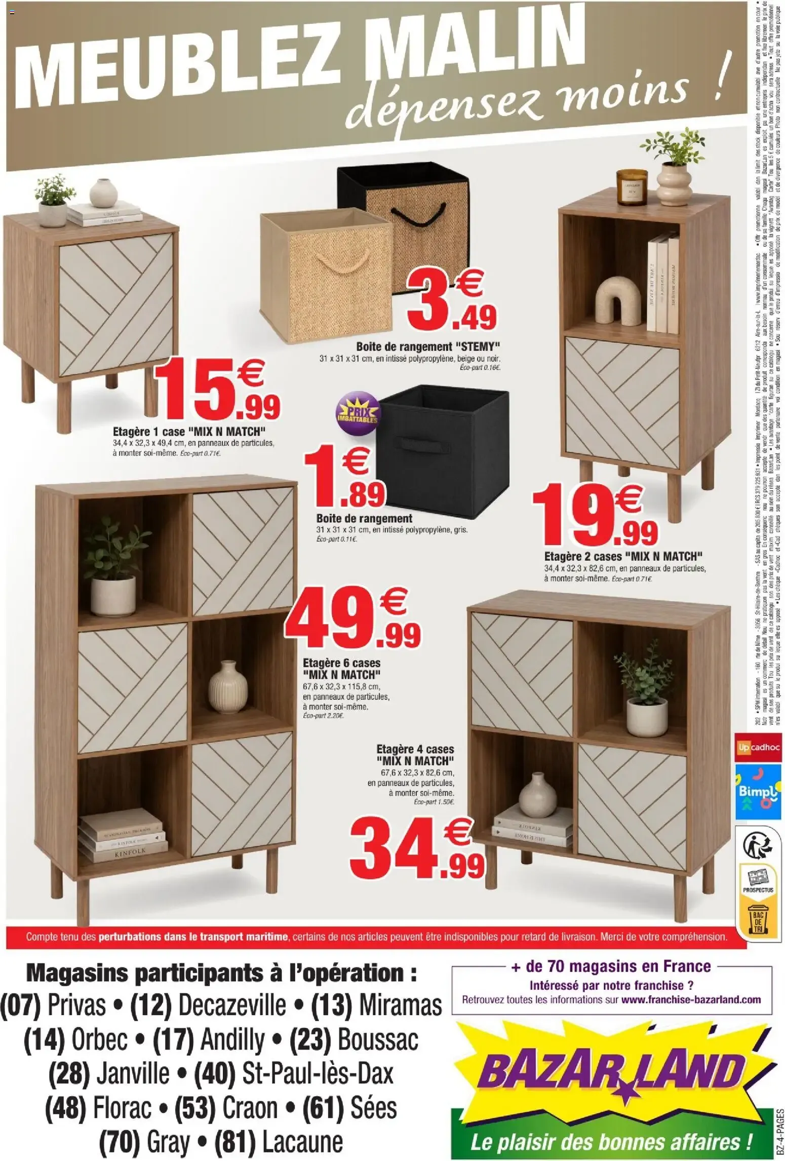 BazarLand - C'est bientôt la rentrée à partir du 12/08/2026 - promo en ligne du 12 août au 23 août 2026 - Catalogue page 4