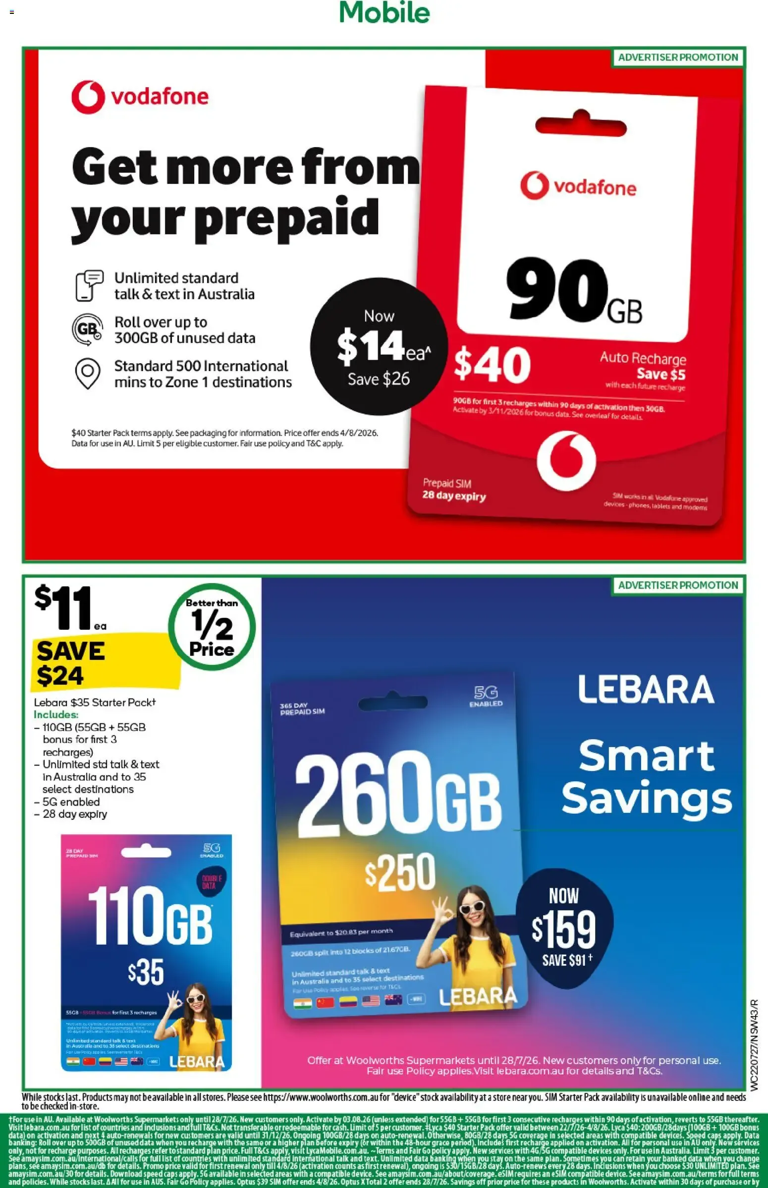 Woolworths catalogue valid from 22/07/2026 > Online Australia - Catalogue valid from 22 July to 28 July 2026 - page 43