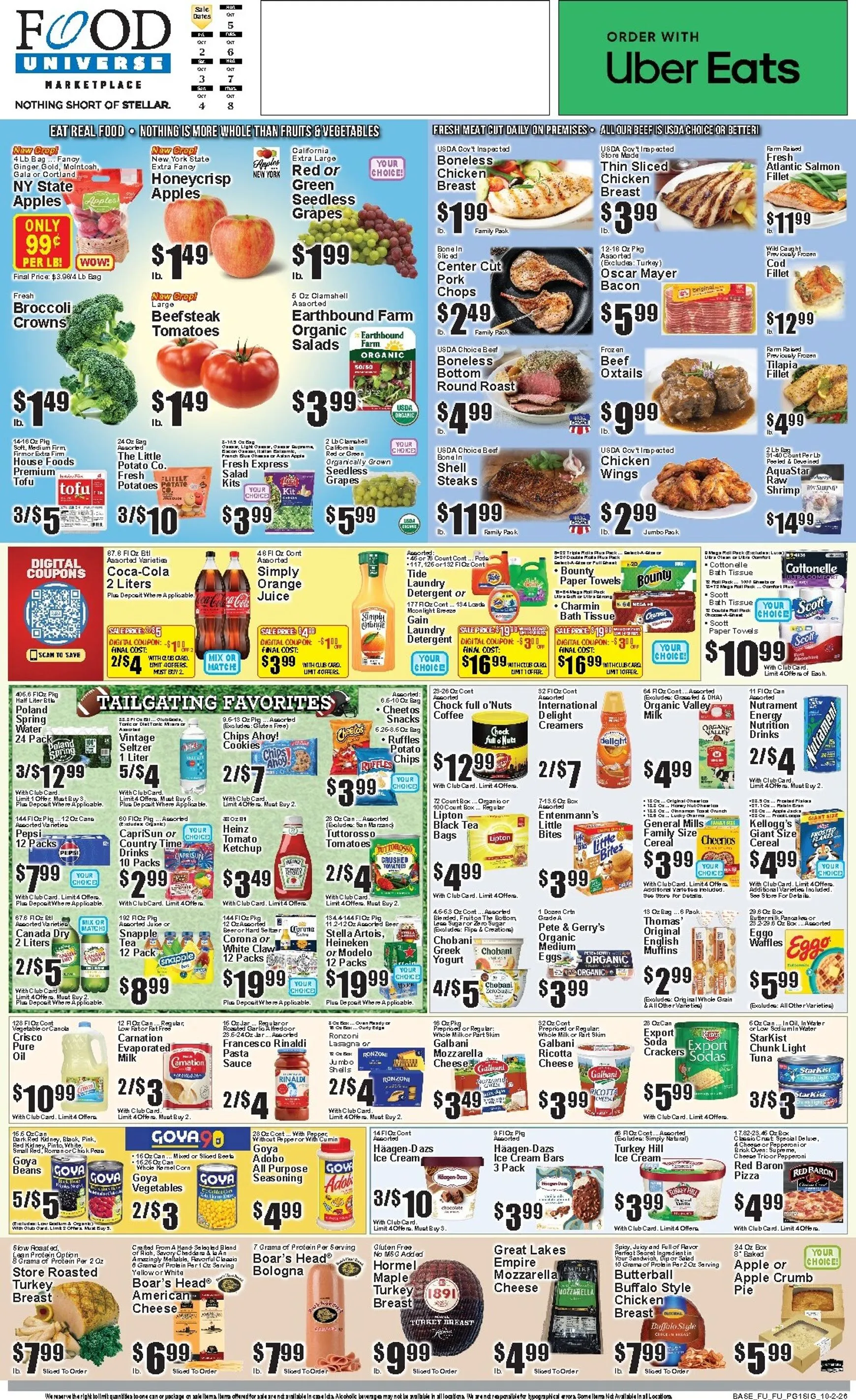 Weekly ad Current Food Universe leaflet valid from Friday 10/02/2026 to Thursday 10/08/2026 from October 2 to October 8 2026 - Page 1