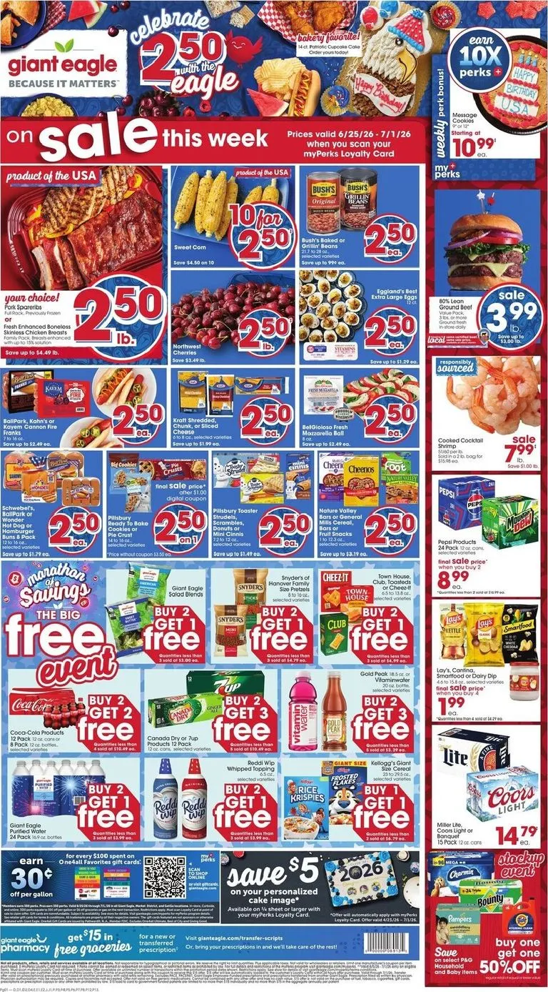 Current Giant Eagle leaflet valid from Thursday 06/25/2026 to Wednesday 07/01/2026