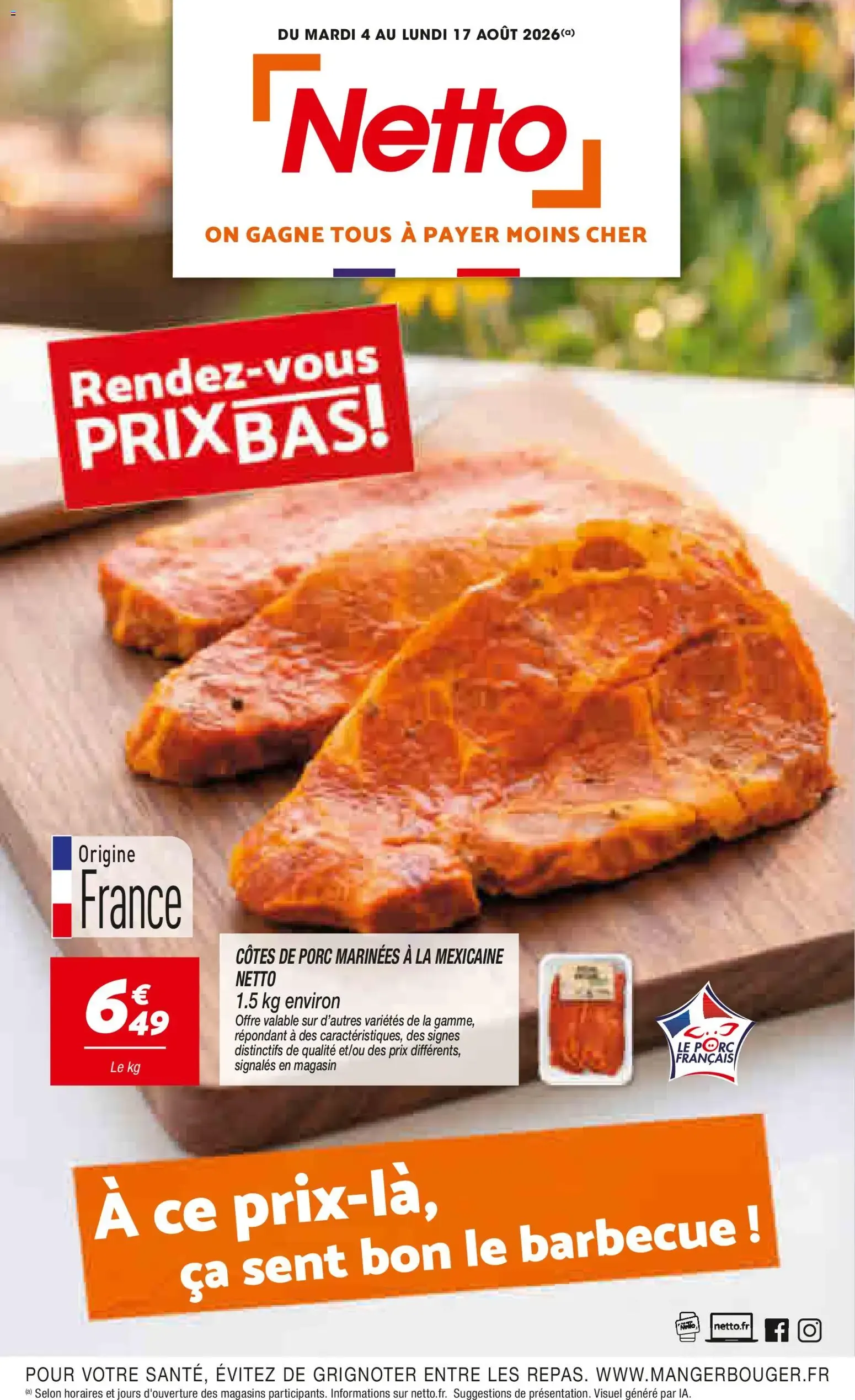 Netto catalogue à partir du 04/08/2026 - promo en ligne du 4 août au 17 août 2026 - Catalogue page 1