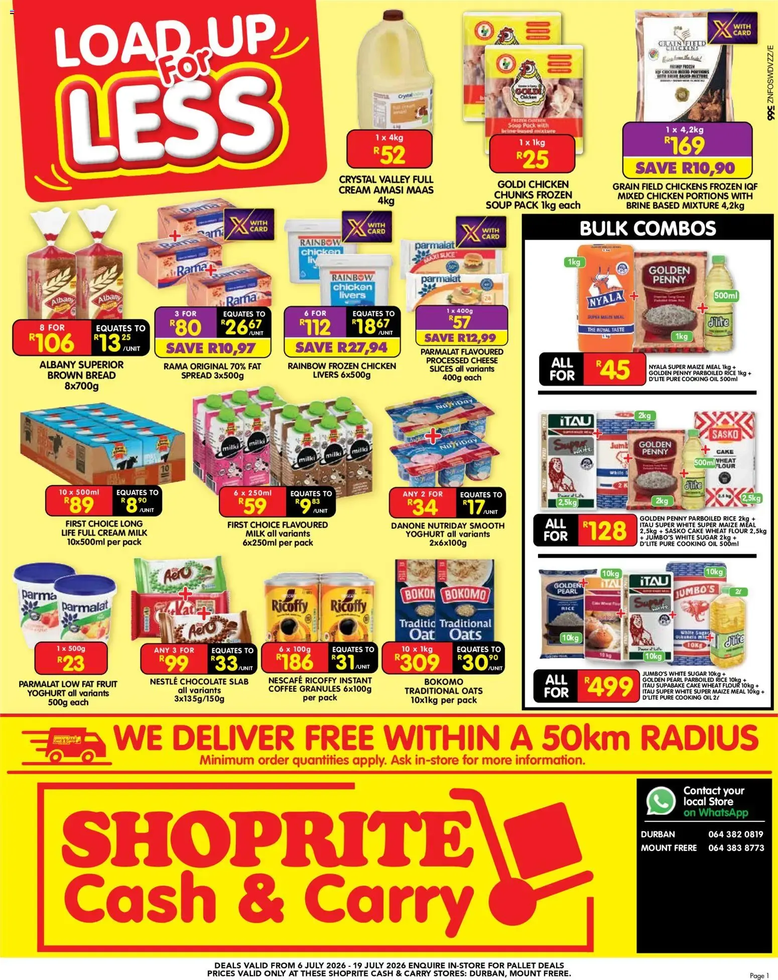 Shoprite Cash & Carry Deals from 6 July to 19 July 2026 - Catalogue Page 1