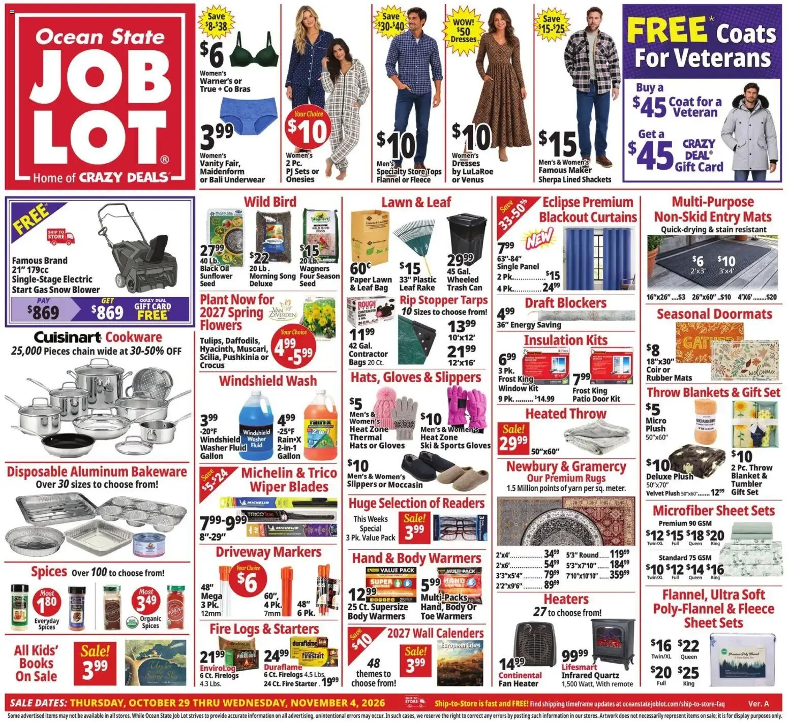 Weekly ad Ocean State Job Lot Weekly Ad (10/29 - 11/04 2026) - Flyer from October 29 to November 4 2026 - Page 1