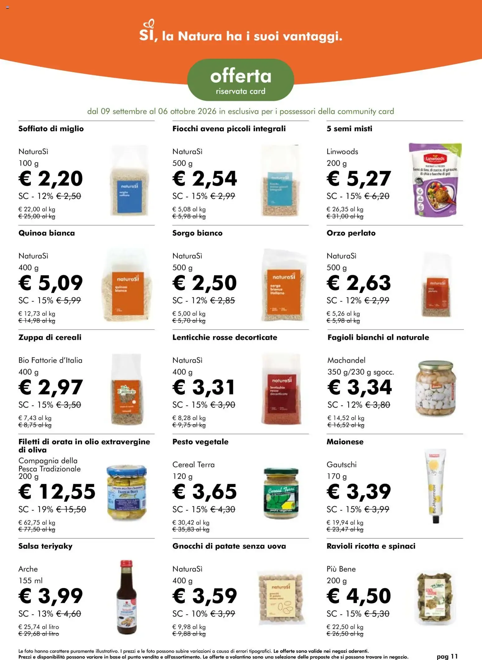 Nuovo Natura Sì volantino dal 09/09/2026 > offerte anteprima 🛍️ da 9 settembre a 6 ottobre di 2026 - Pagina del volantino 11