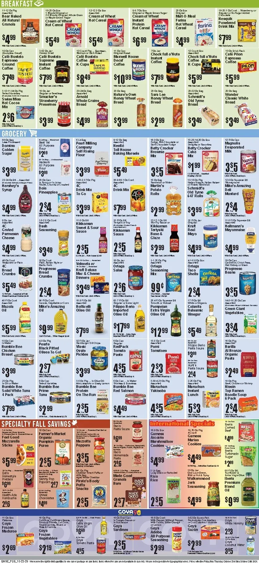 Weekly promotion Current Food Universe leaflet valid from Friday 10/23/2026 to Thursday 10/29/2026 spanning from October 23 to October 29 2026 - Page 6 for Catalogue 365