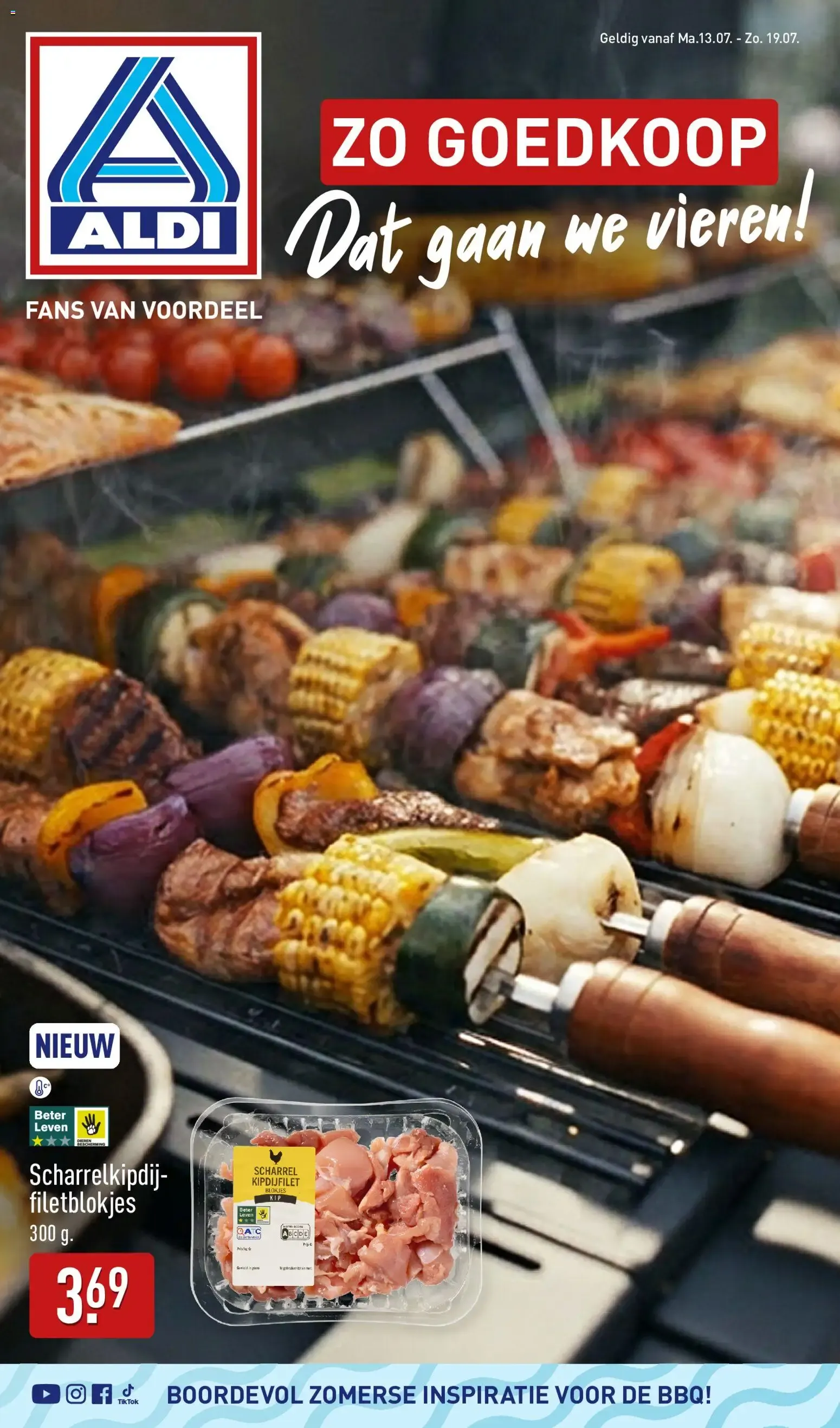 ALDI: ¡Tan Barato, Lo Celebramos! Inspiración Veraniega para BBQ. van 13 juli tot 19 juli 2026 - Folder pagina 1