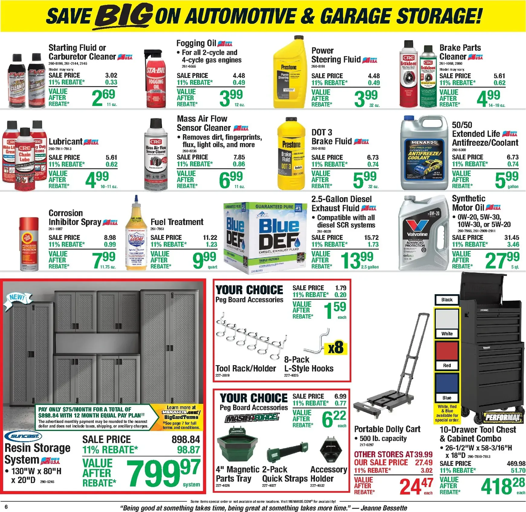 Weekly promotion Current Menards leaflet valid from Thursday 10/22/2026 to Sunday 11/01/2026 spanning from October 22 to November 1 2026 - Page 8 for Catalogue 365